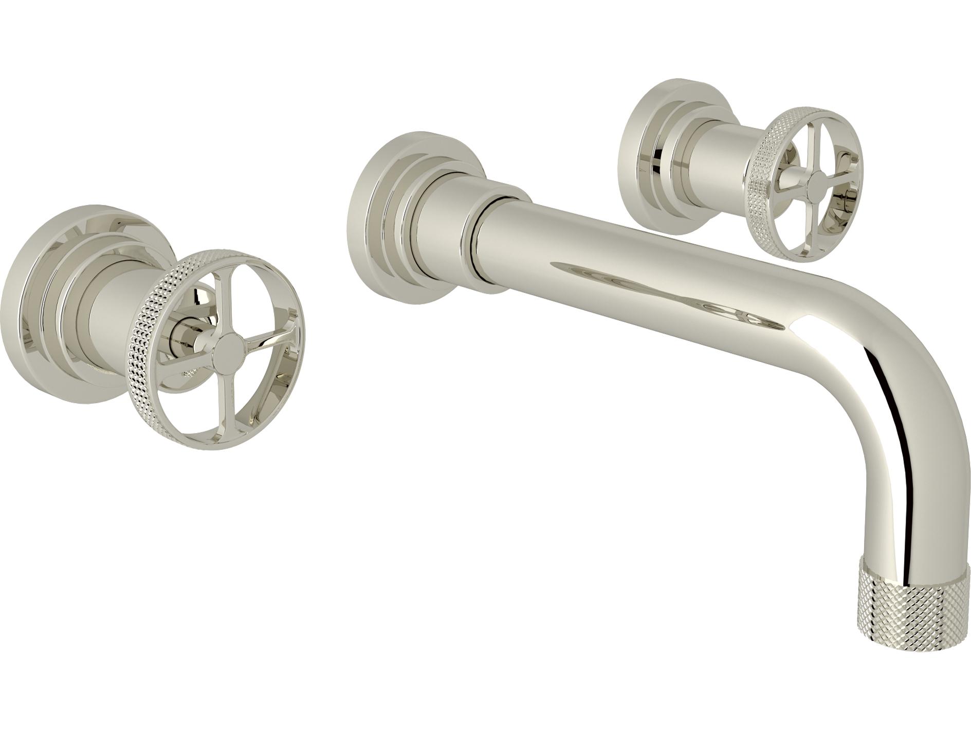 Rohl Campo Bath Trim Set With No Rough Valve Body To Wall Widespread Lavatory Faucet Mixer Set