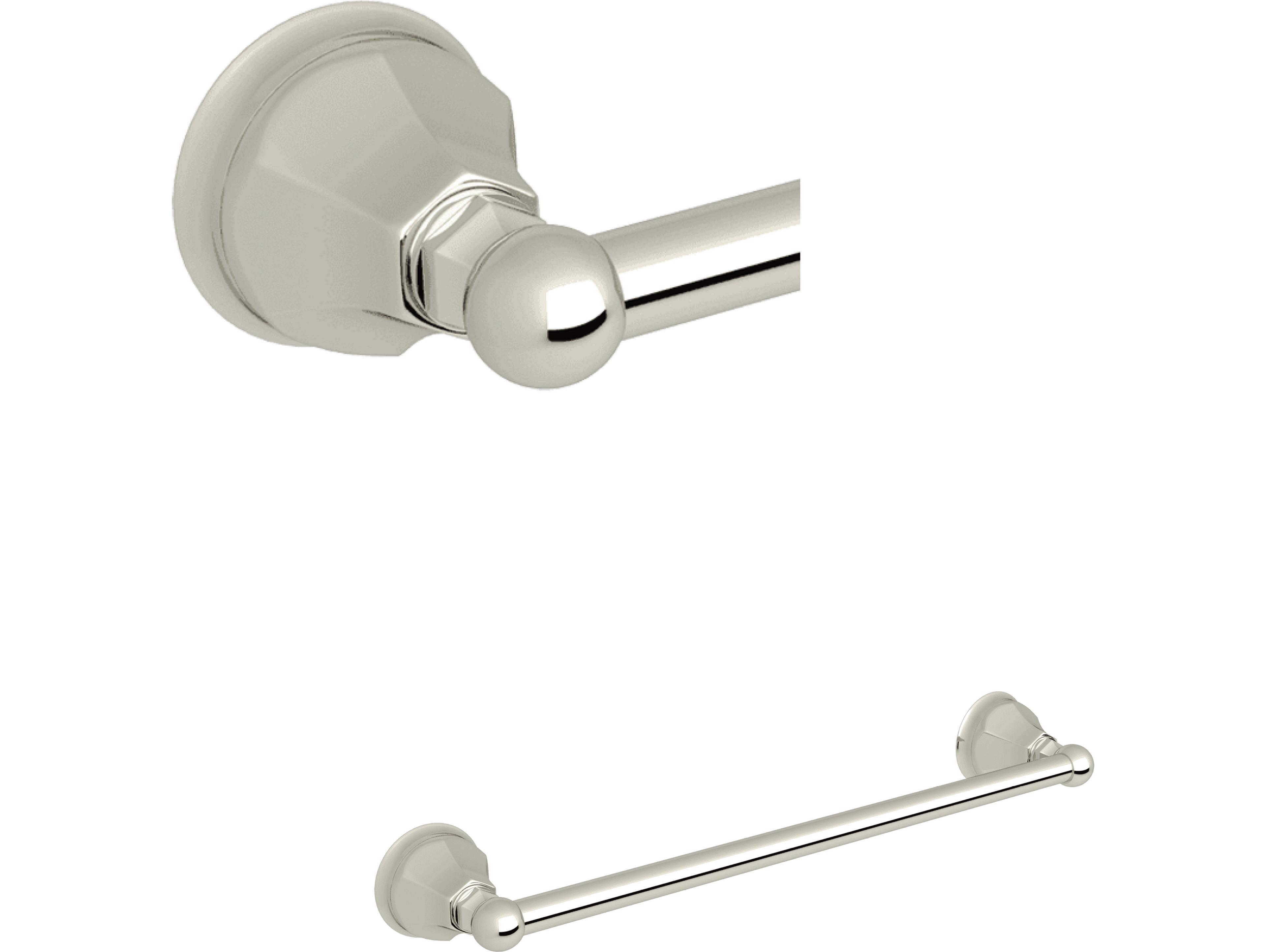 Rohl Palladian Single Towel Bar Rail In Polished Nickel