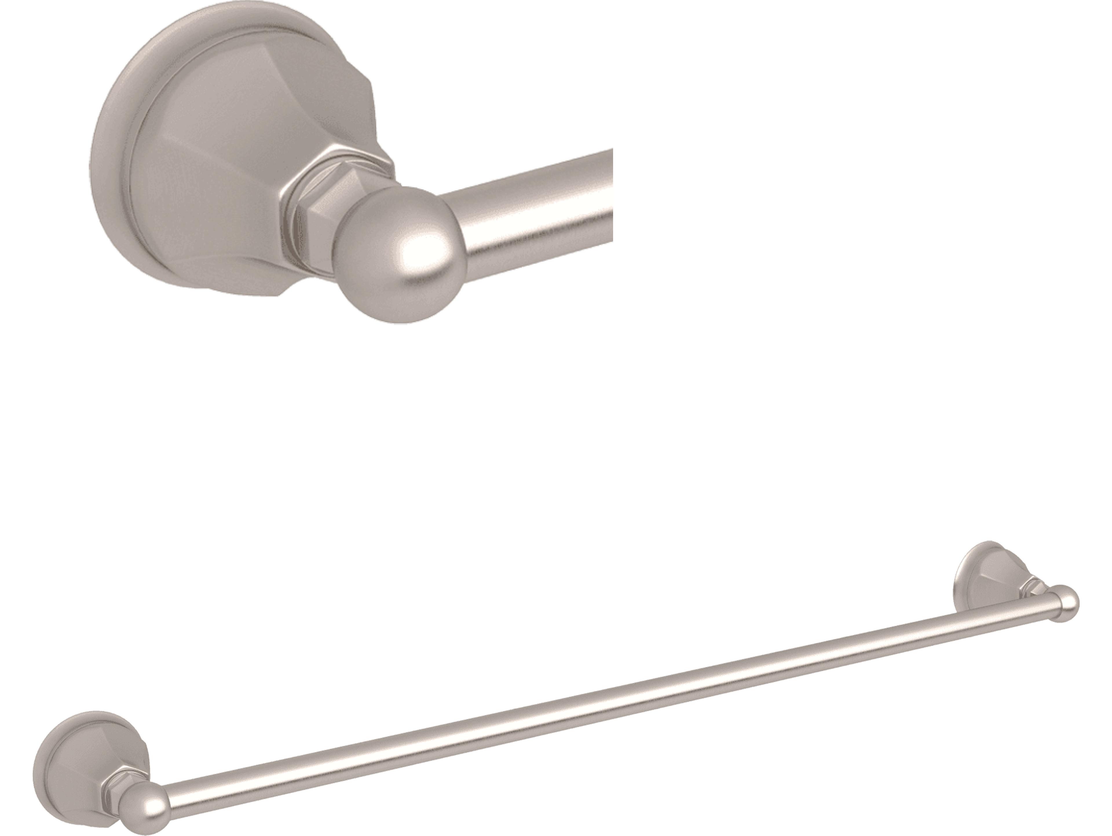 Rohl Palladian Single Towel Bar Rail In Satin Nickel