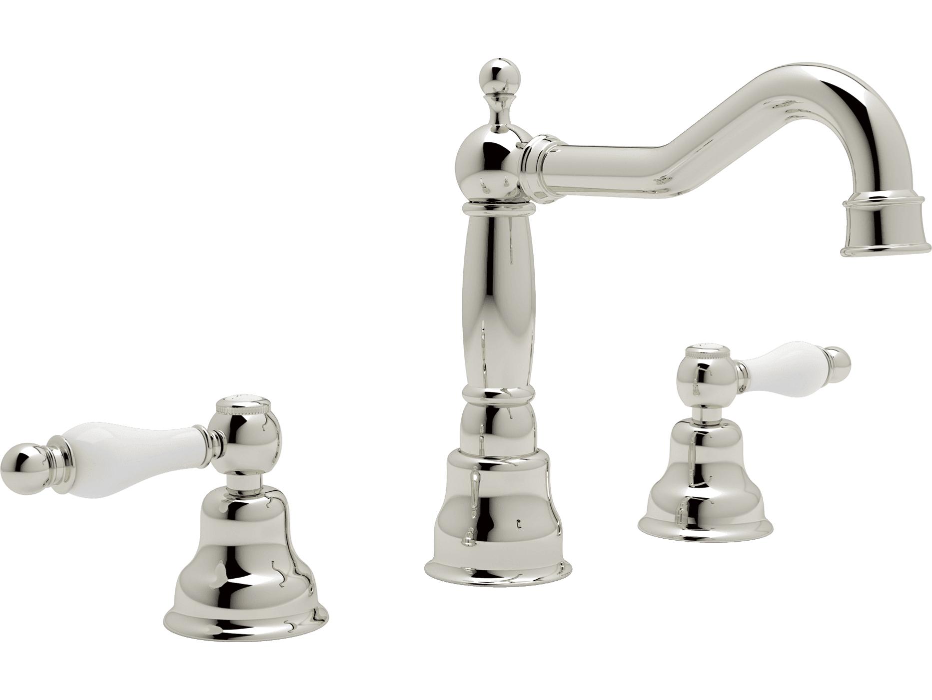 Rohl Arcana Widespread Spout Lavatory Faucet In Polished Nickel