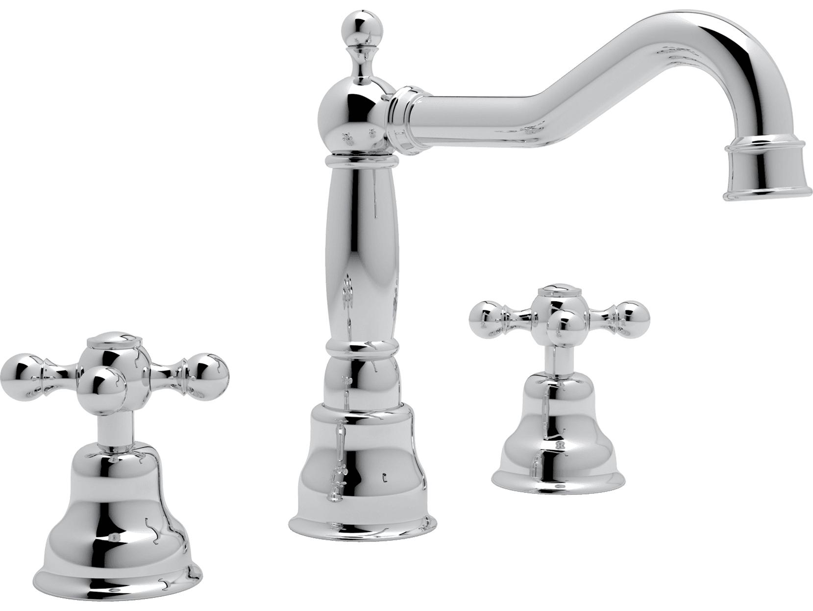 Rohl Arcana Widespread Spout Lavatory Faucet In Polished Chrome 