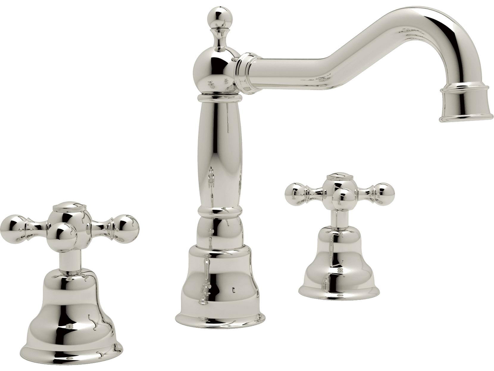 Rohl Arcana Widespread Spout Lavatory Faucet In Polished Nickel 