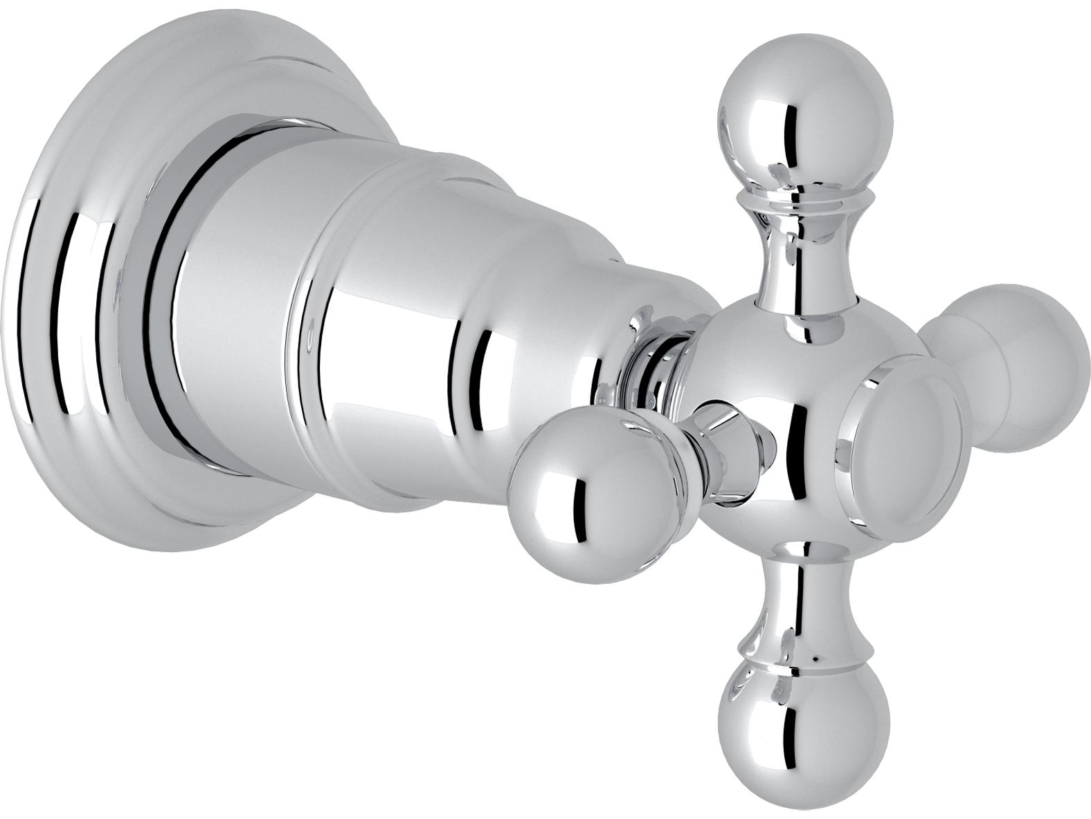 Rohl Arcana Trim Set Thermostatic Valve In Polished Chrome With Cross Handle