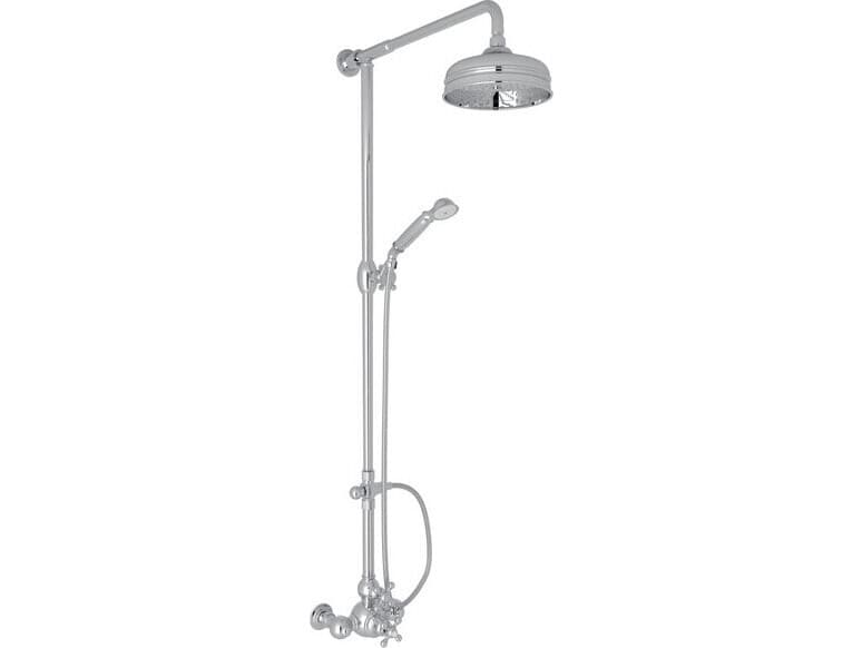 Rohl Arcana Cisal Exposed Thermostatic Shower System With Therm Valve Riser Diverter Handshower Hose Showerhead And Handles