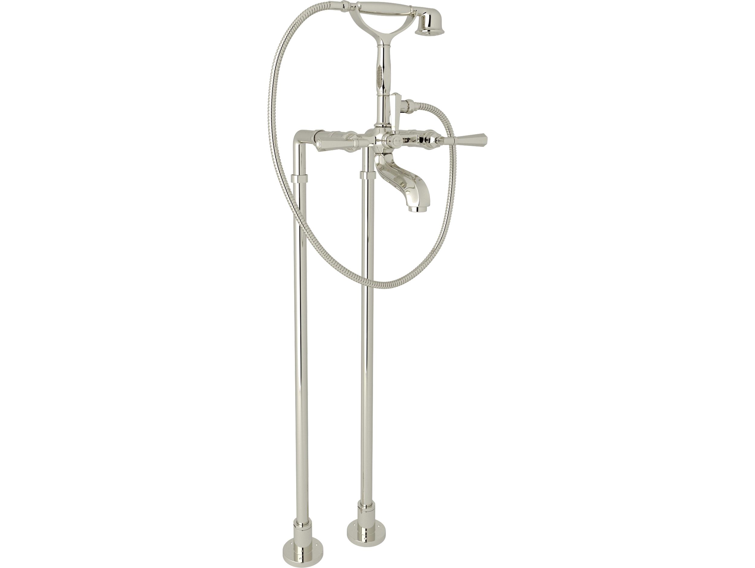 Rohl Palladian Shower Mixer Package In Polished Nickel With Handshower And Palladian Metal Levers