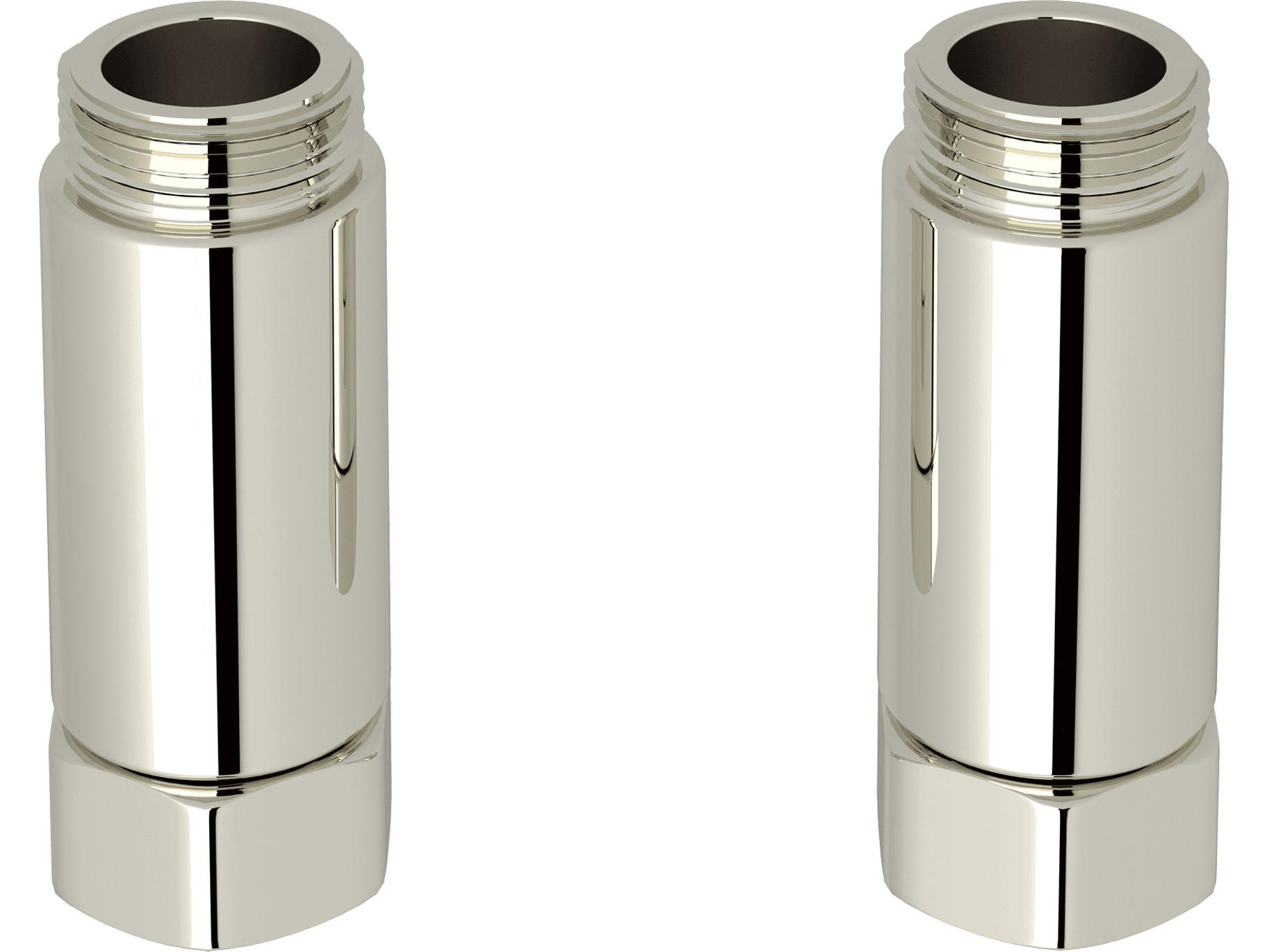 Rohl Polished Nickel Bath Pair Of Adaptors To The Deck And Floor Unions