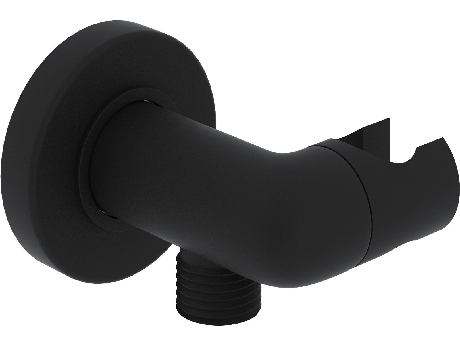 Rohl Handshower Holder And Outlet Supply Elbow In Matte Black 