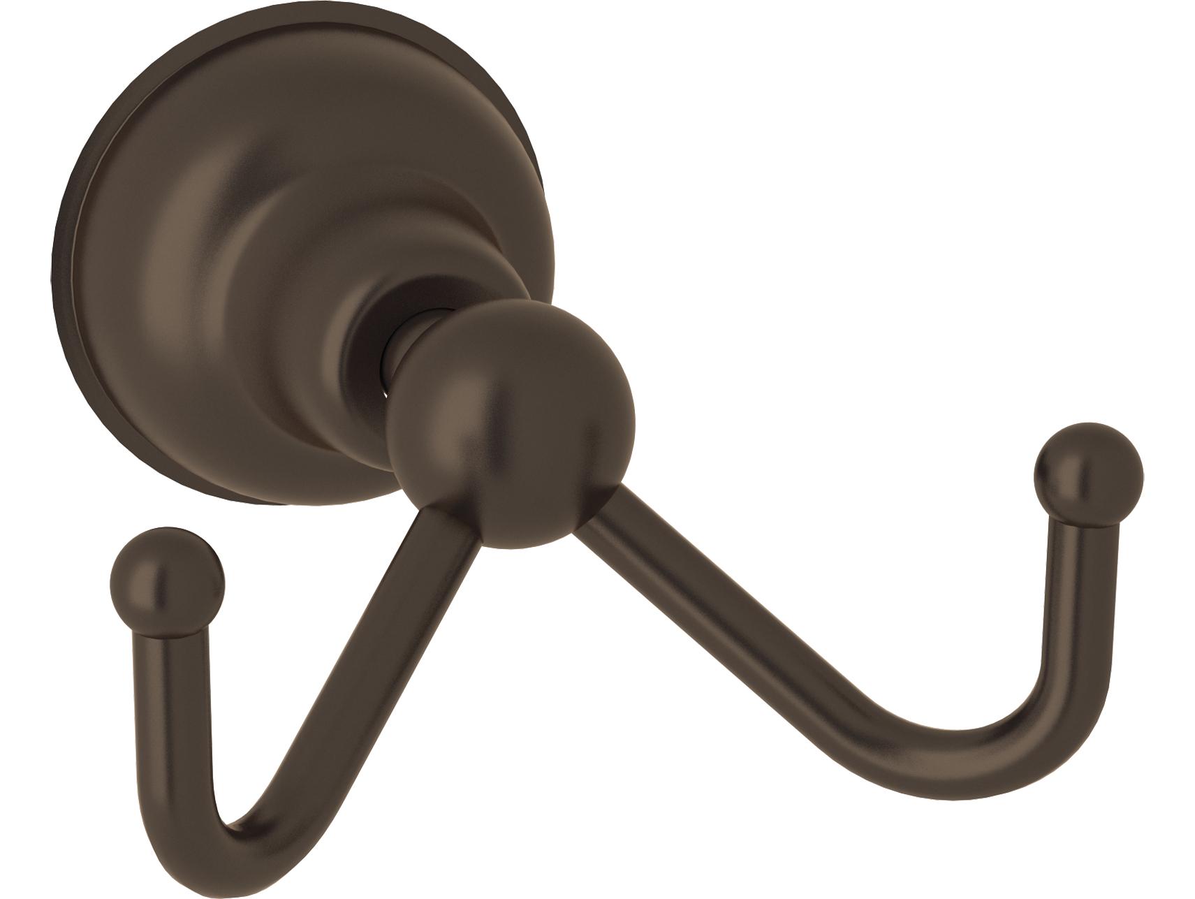 Rohl Arcana Double Robe Hook In Tuscan Brass