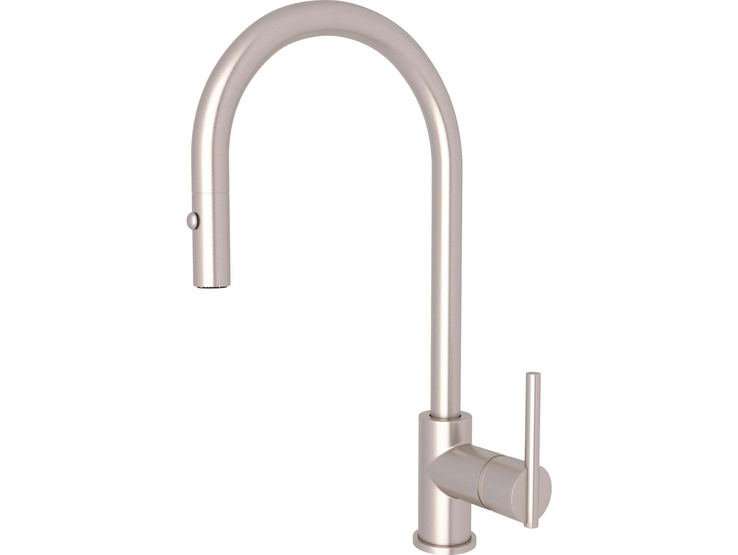 Rohl Pirellone Satin Nickel Pull-Down Side Lever Kitchen Faucet