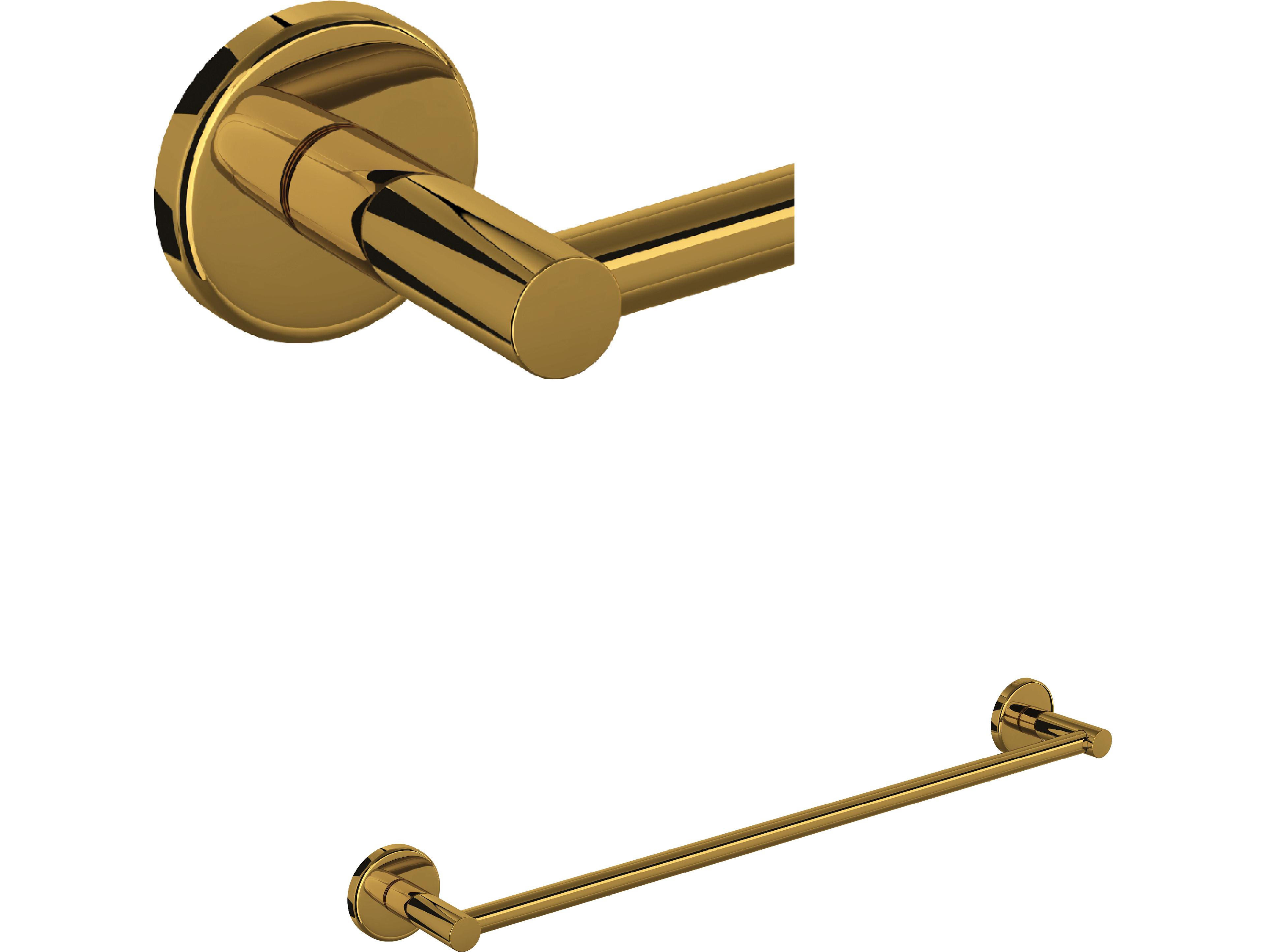 Rohl Lombardia Single Towel Bar In Unlacquered Brass