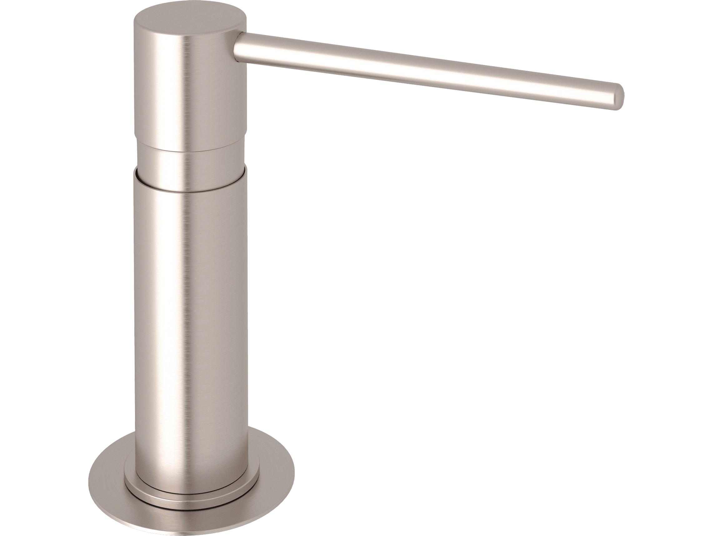 Rohl Soap/Lotion Dispenser With 5" Height And One Touch System In Satin Nickel