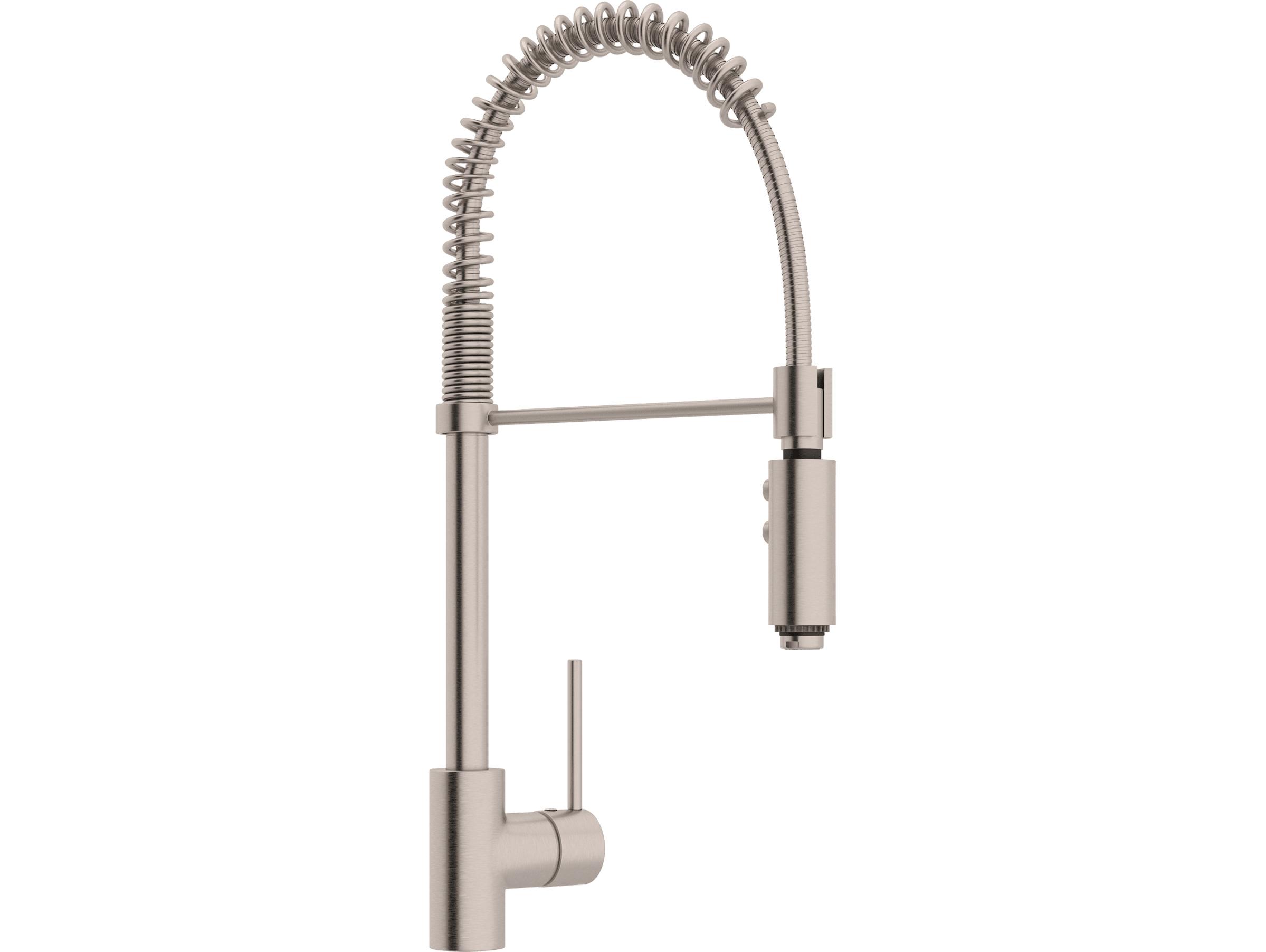 Rohl Pirellone Satin Nickel Single Metal Lever Pulldown Kitchen Faucet