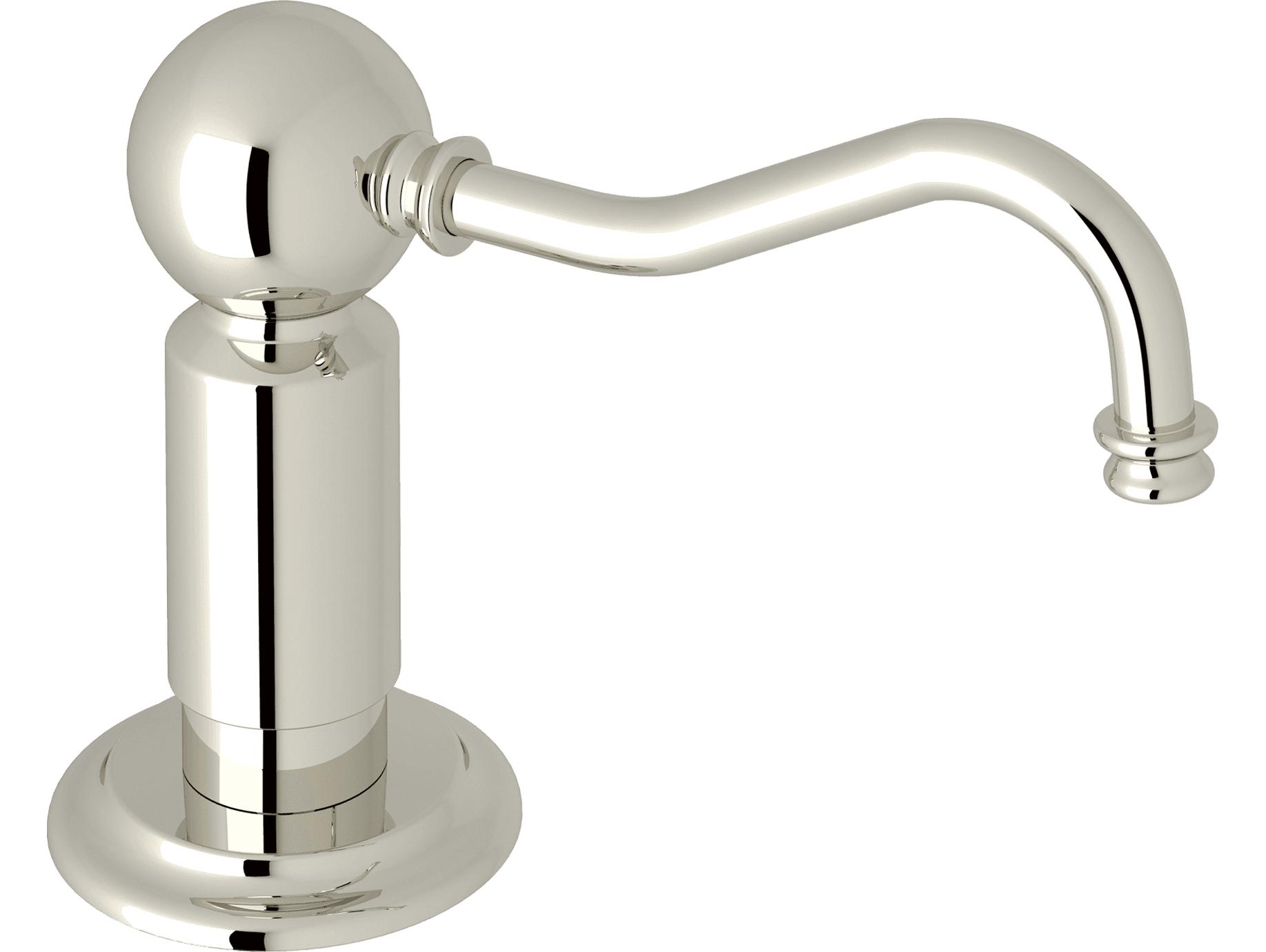 Rohl Soap/Lotion Dispenser With One Touch System To Match Perrin  and  Rowe In Polished Nickel