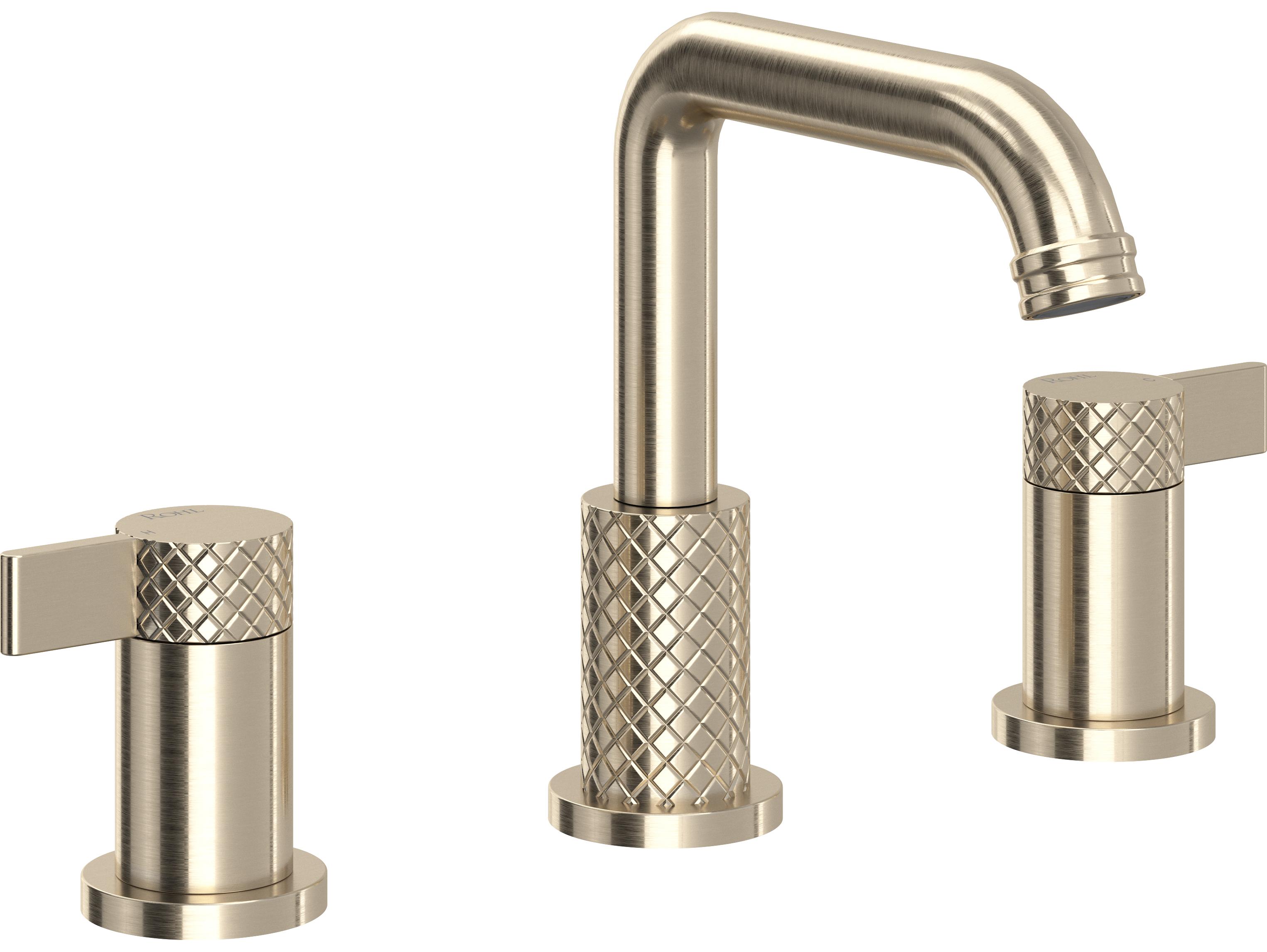 Rohl Tenerife Satin Nickel Widespread Lavatory Faucet with U-Spout