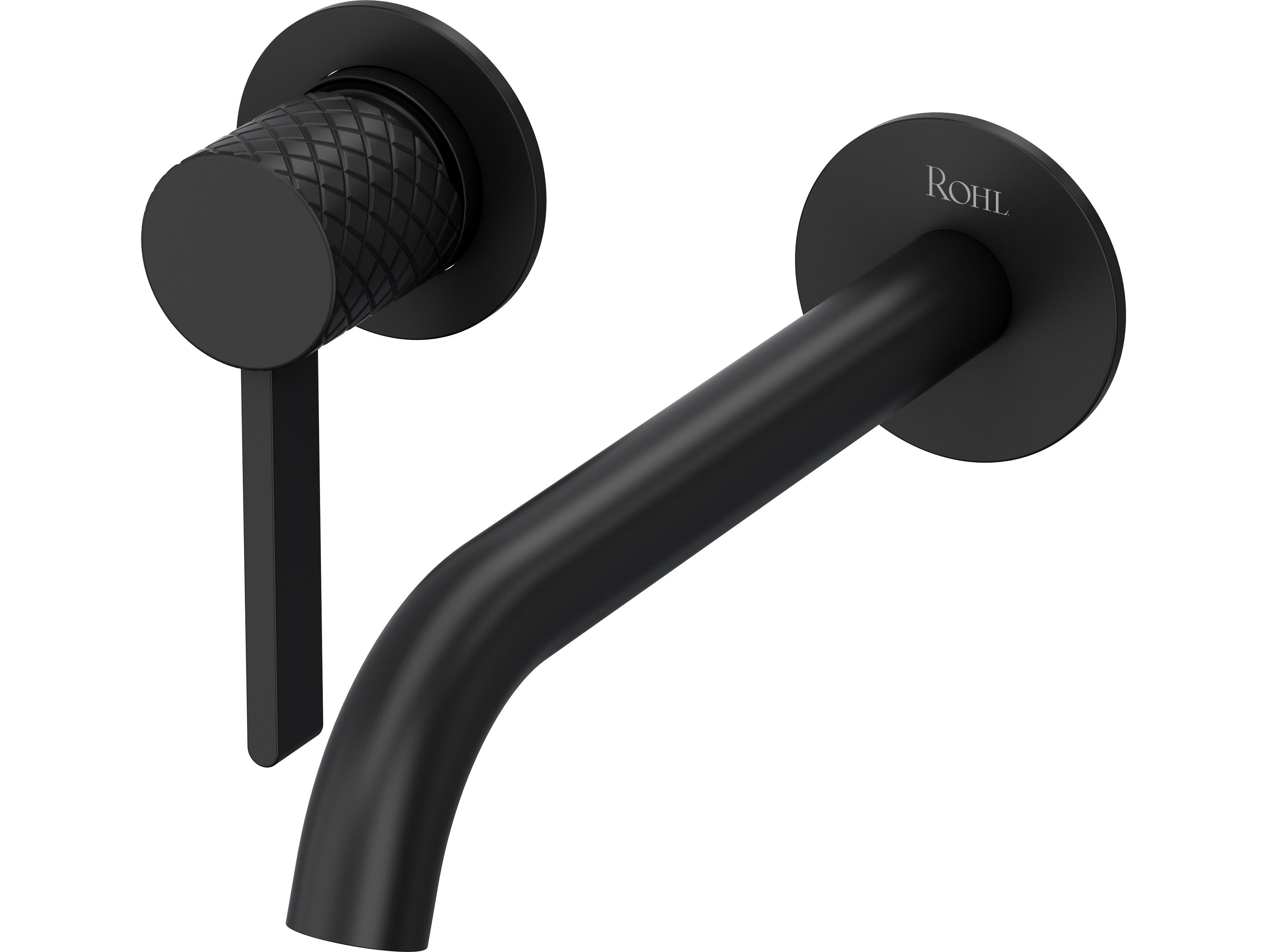 Rohl Tenerife Matte Black Wall Mount Single Handle Lavatory Faucet Trim