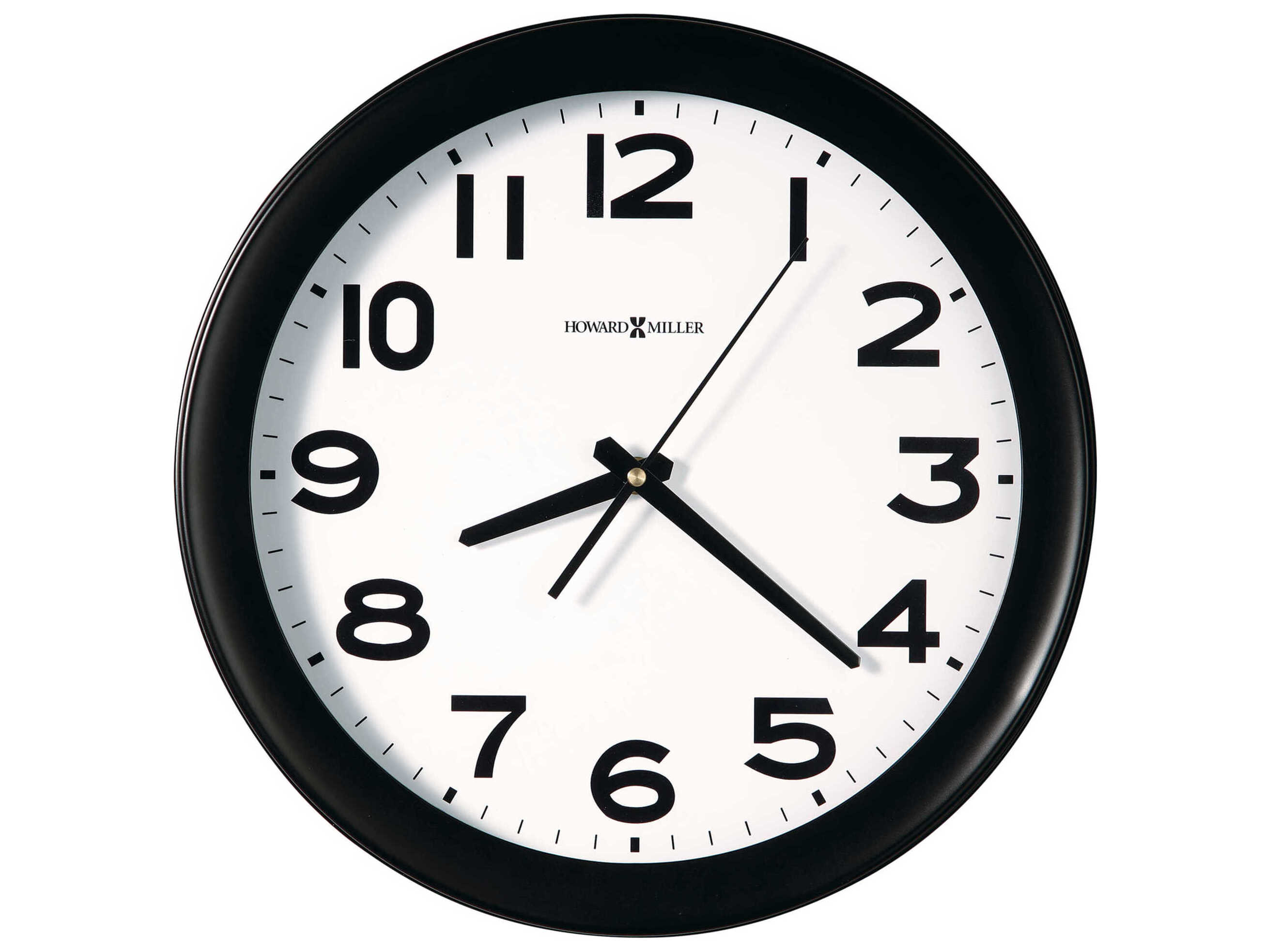 Howard Miller Kenwick Black Wall Clock