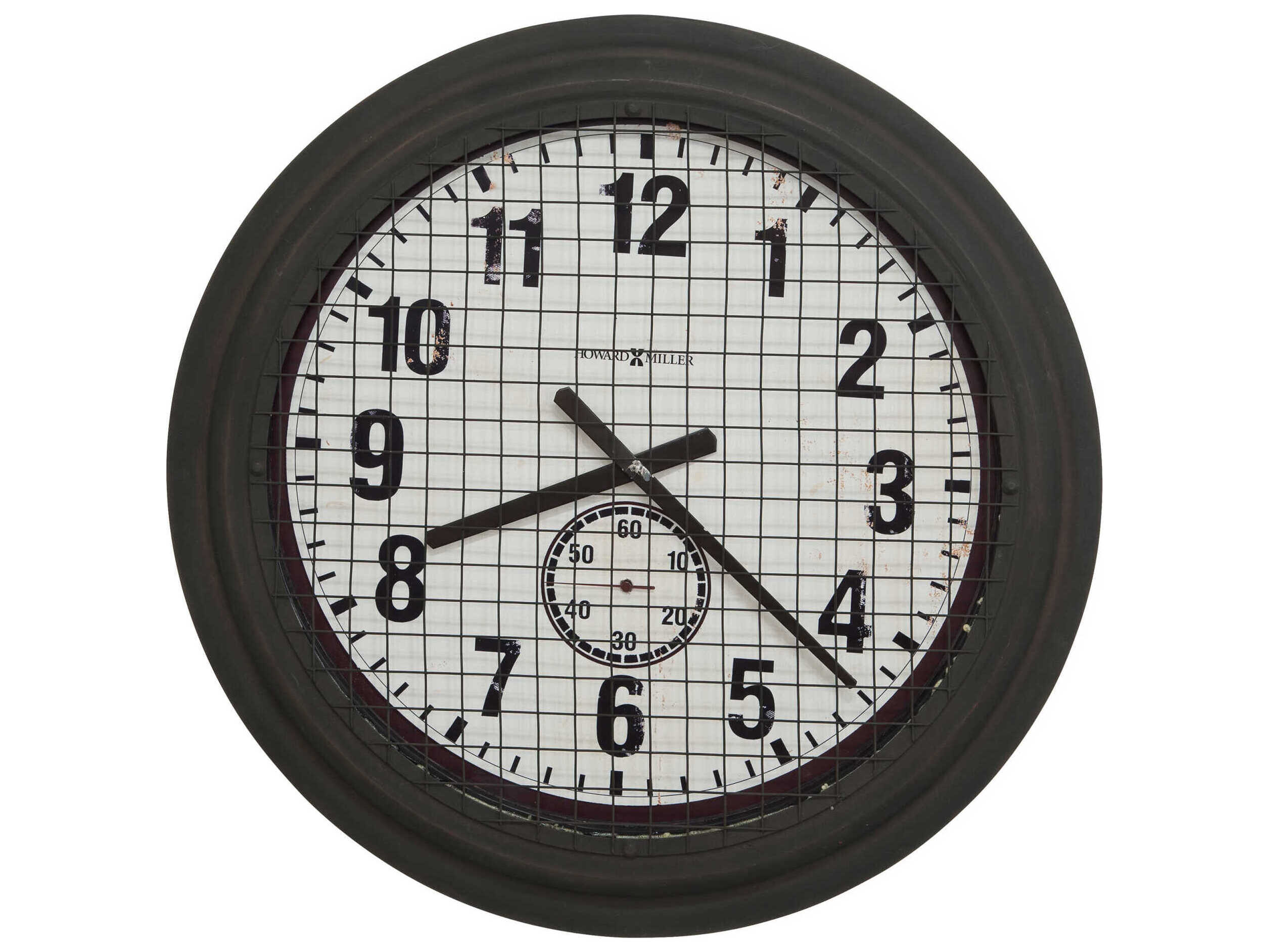 Howard Miller Grid Iron Works Rusty Brown Wall Clock