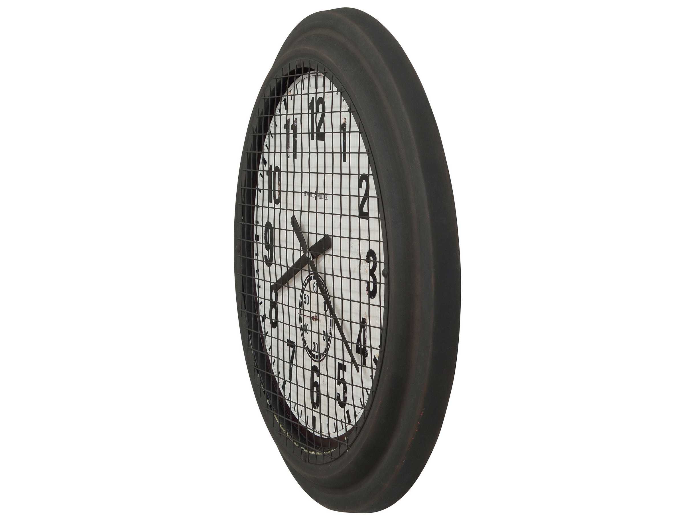 Howard Miller Grid Iron Works Rusty Brown Wall Clock