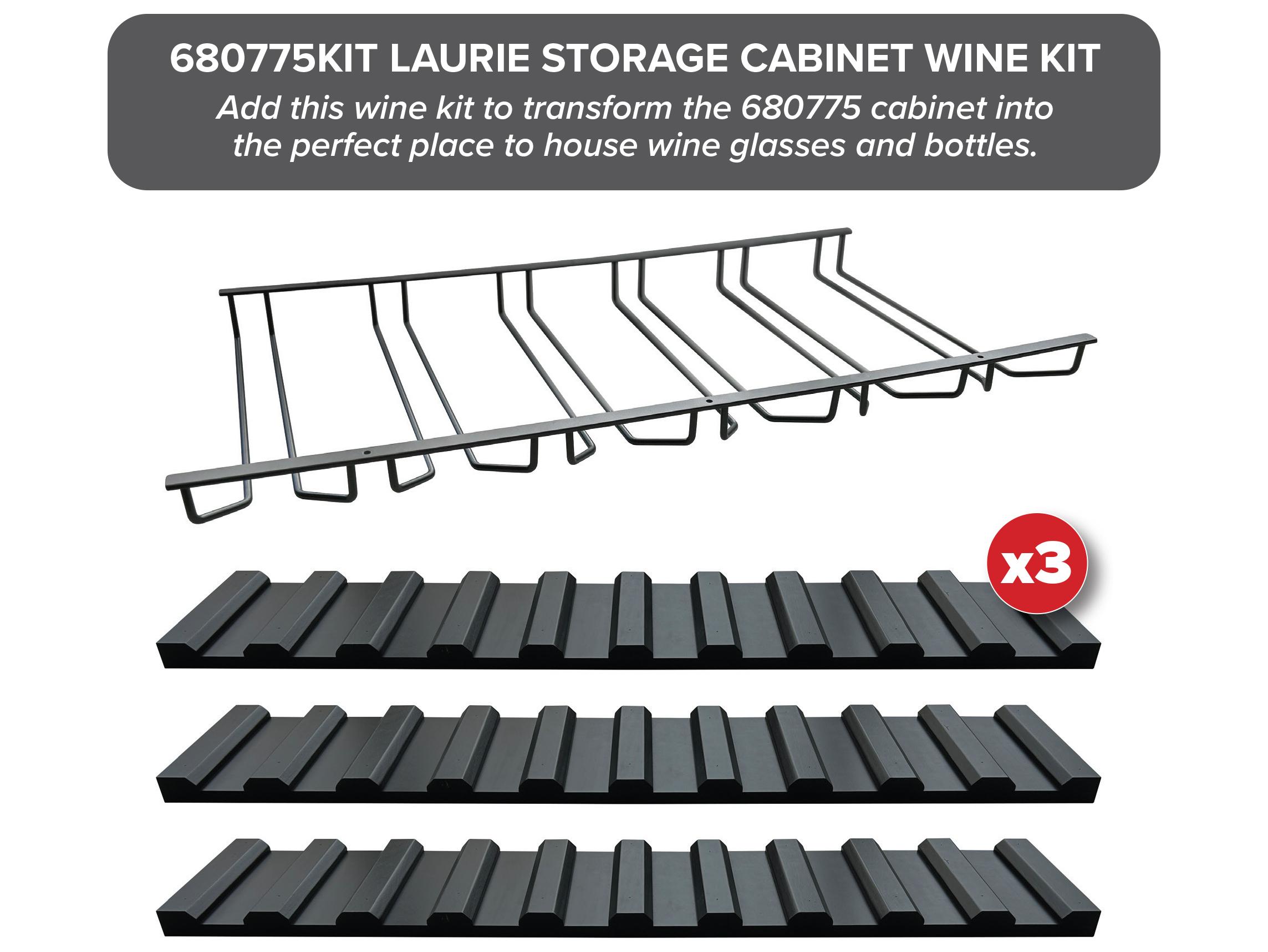 Howard Miller Laurie Storage Storage Cabinet Wine Kit