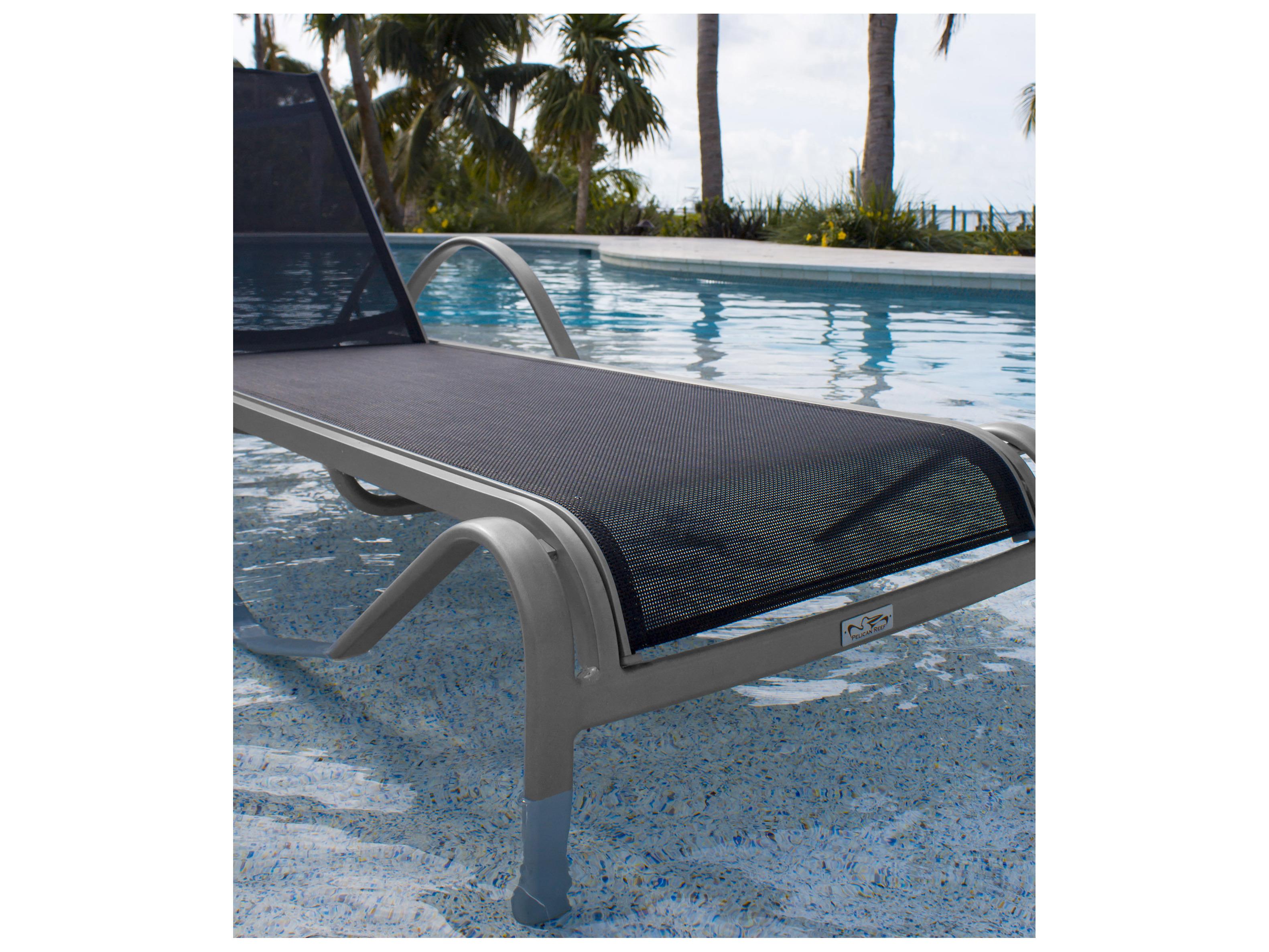 Hospitality Rattan Outdoor Ultra Grey Aluminum Chaise Lounge