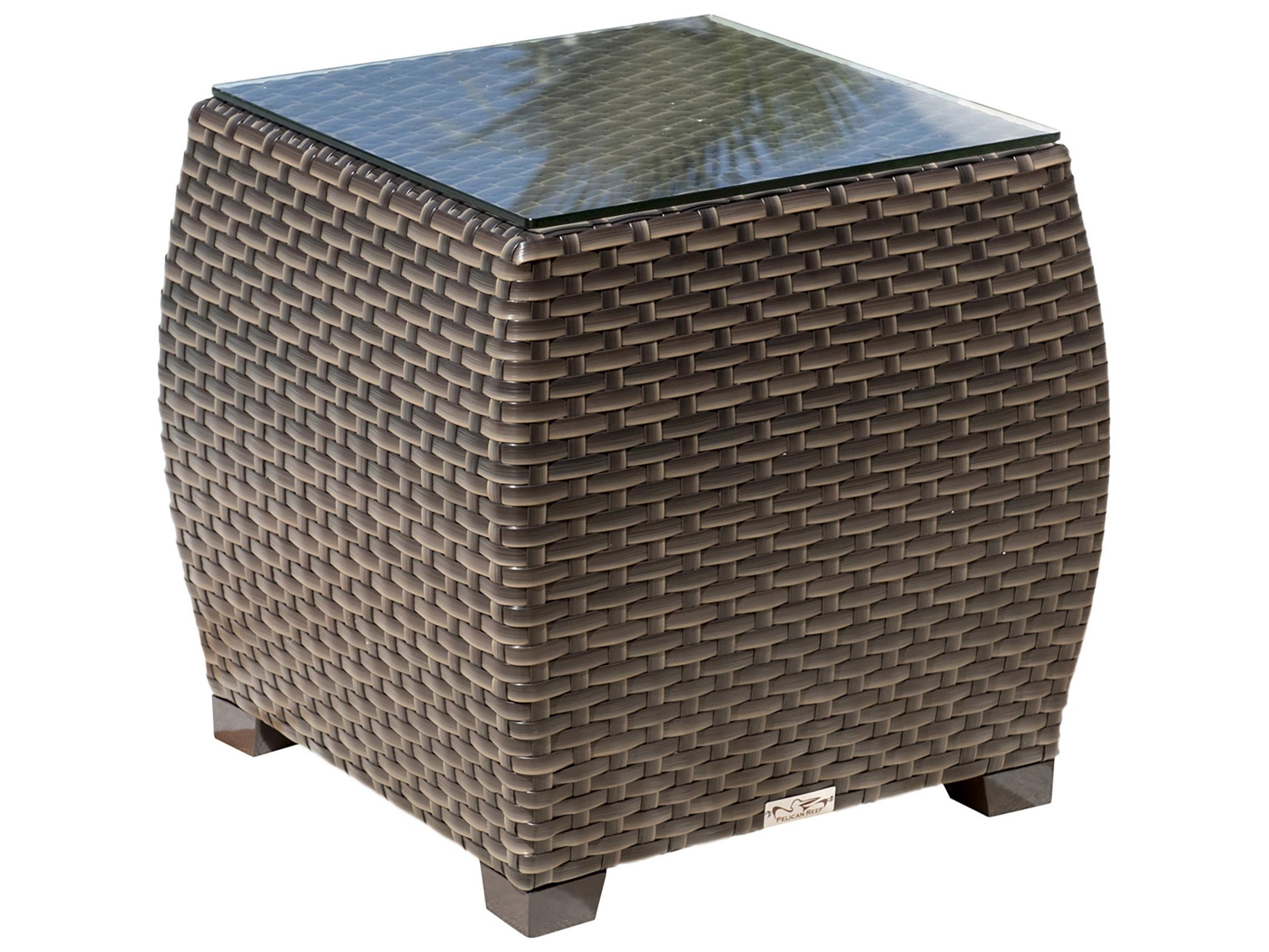Hospitality Rattan Outdoor Fiji Wicker Square End Table
