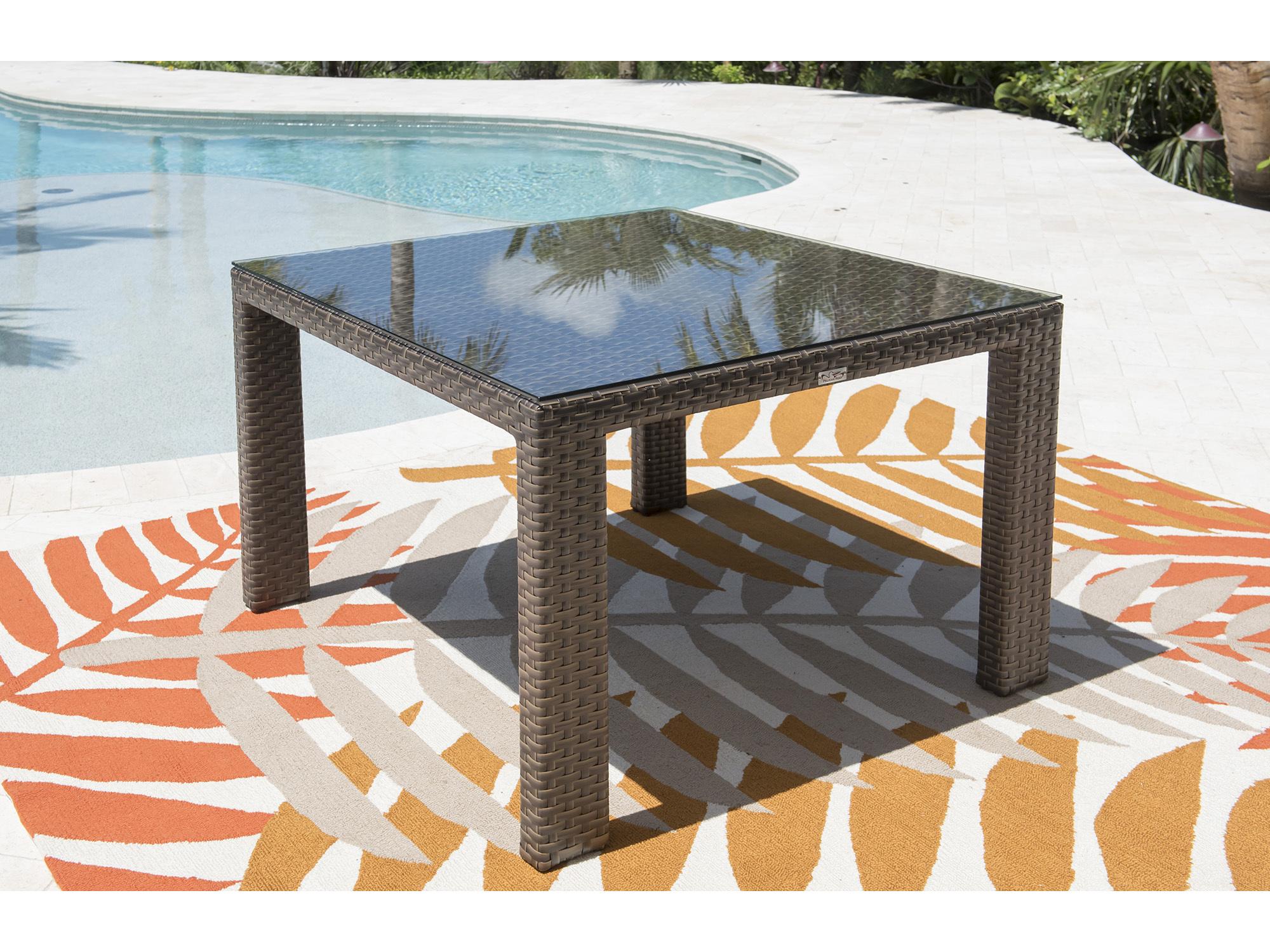 Hospitality Rattan Outdoor Fiji Wicker Square Dining Table