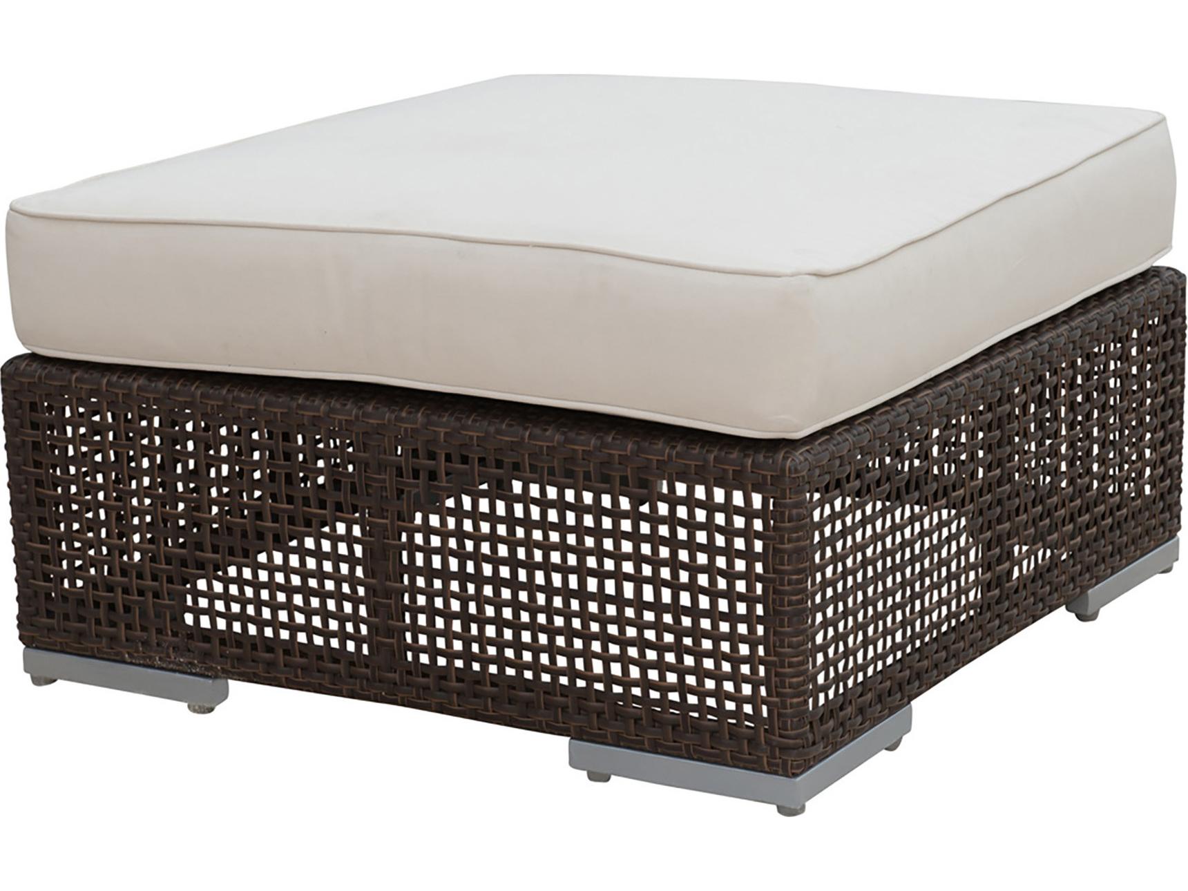 Hospitality Rattan Outdoor Soho Wicker Ottoman