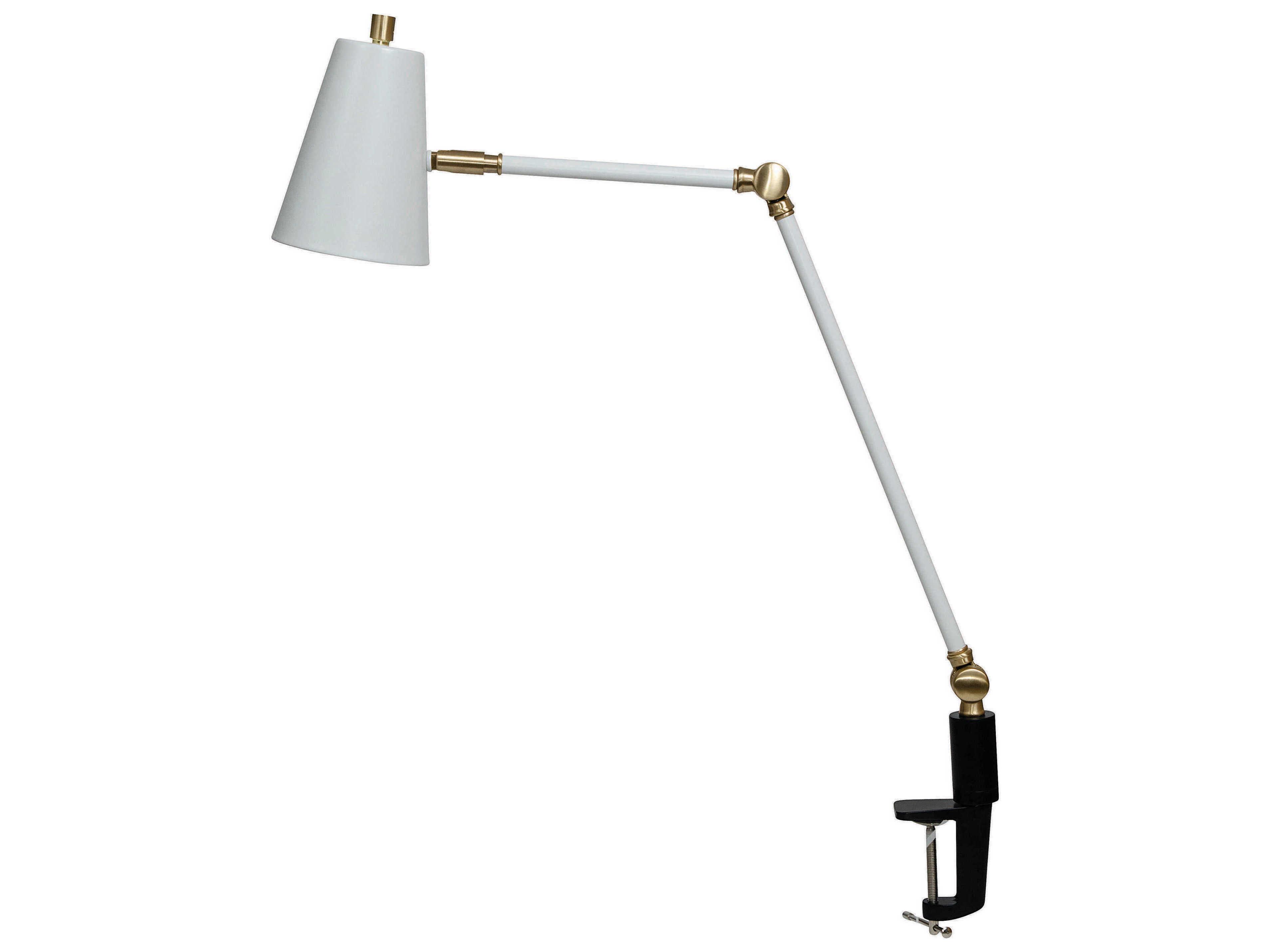 House of Troy Aria White Satin Brass Black LED Desk Lamp