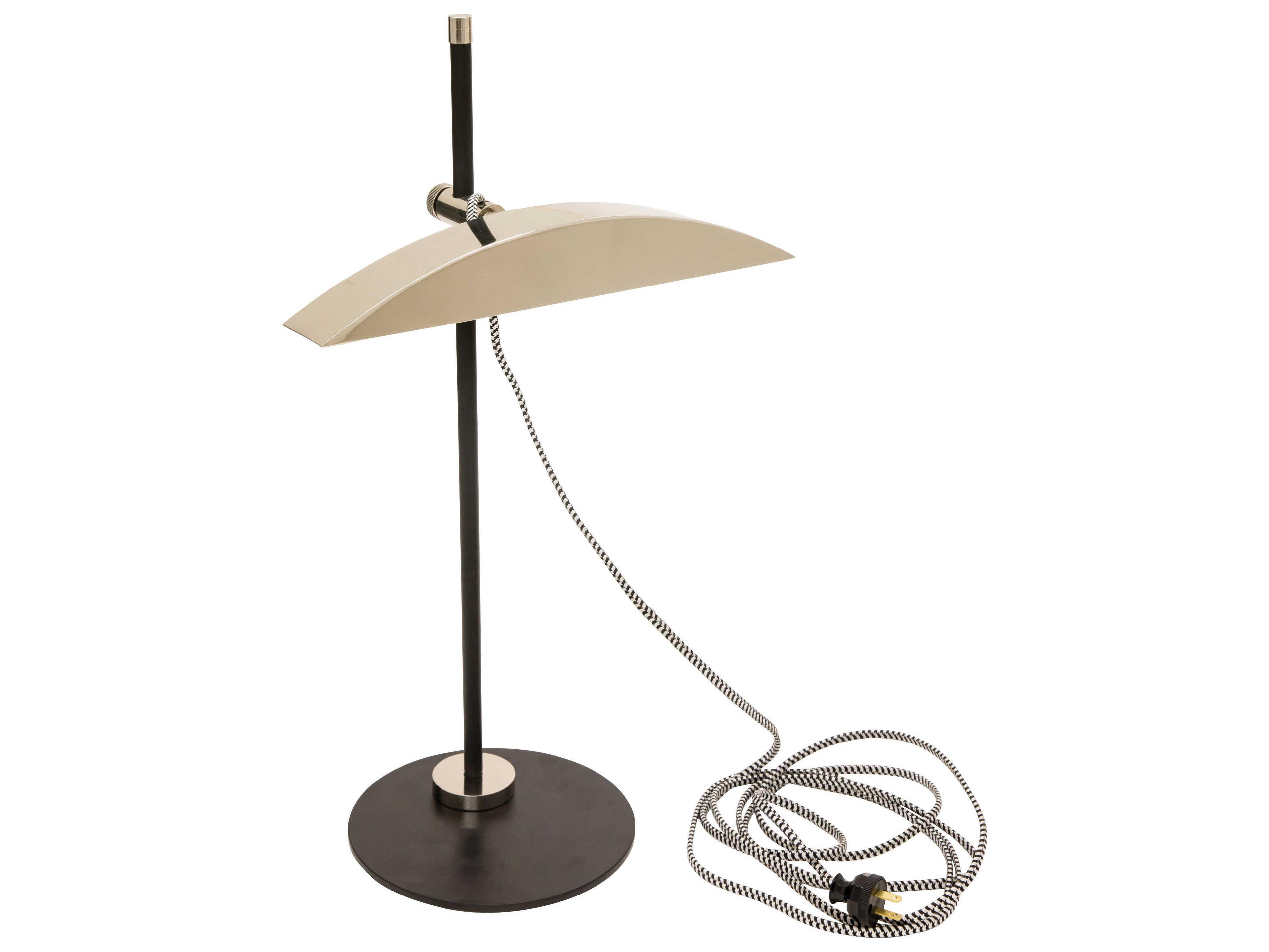 House of Troy Accent LED Matte Black Polished Nickel Accents Metal Desk Lamp