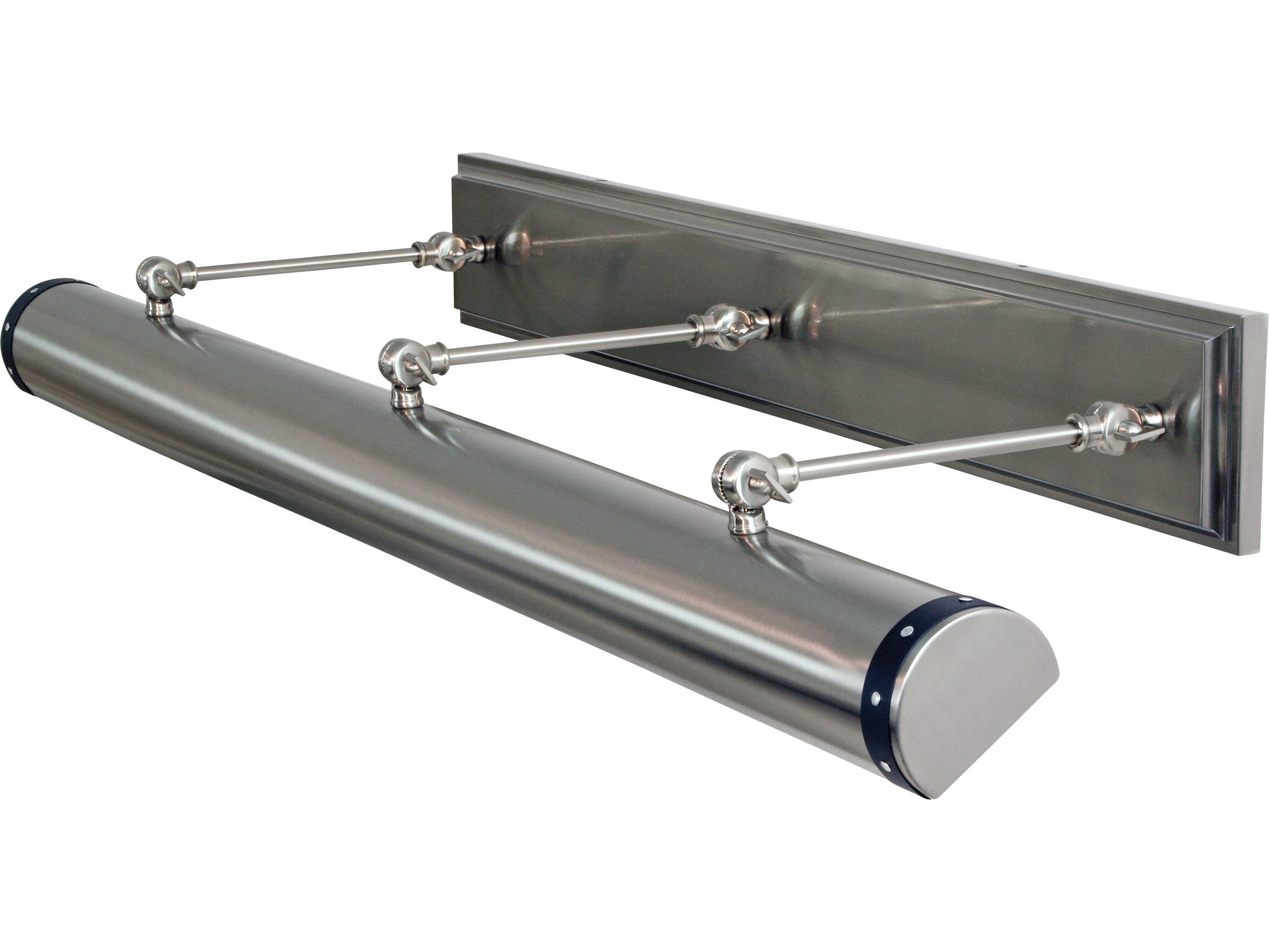 House of Troy Steamer Direct Wire 6-Light Satin Nickel With Black Accents Picture Light