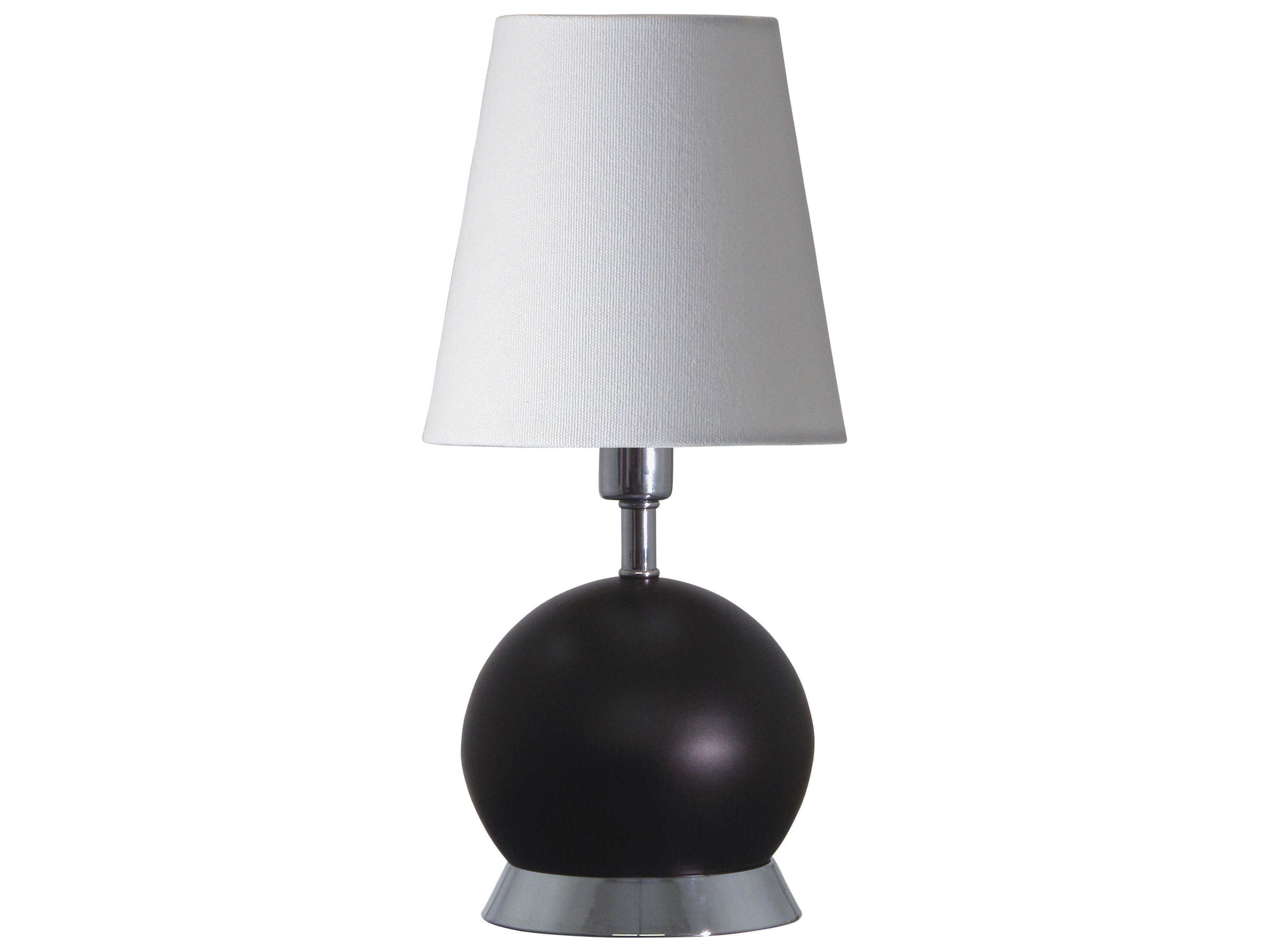 House of Troy Geo Ball Mini Accent Black Matte With Chrome Accents Table Lamp