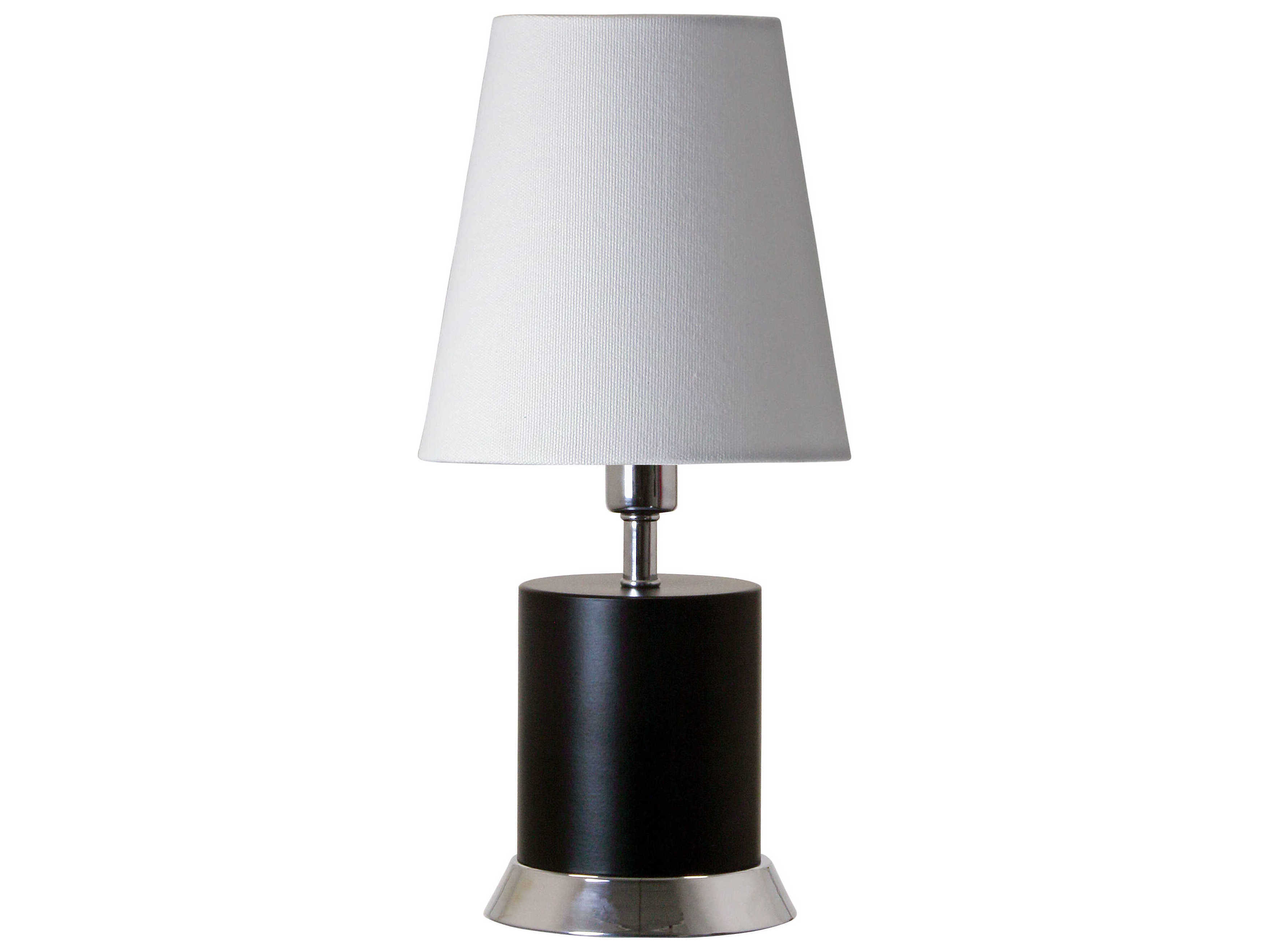 House of Troy Geo Cylinder Mini Accent Black Matte With Chrome Accents Table Lamp