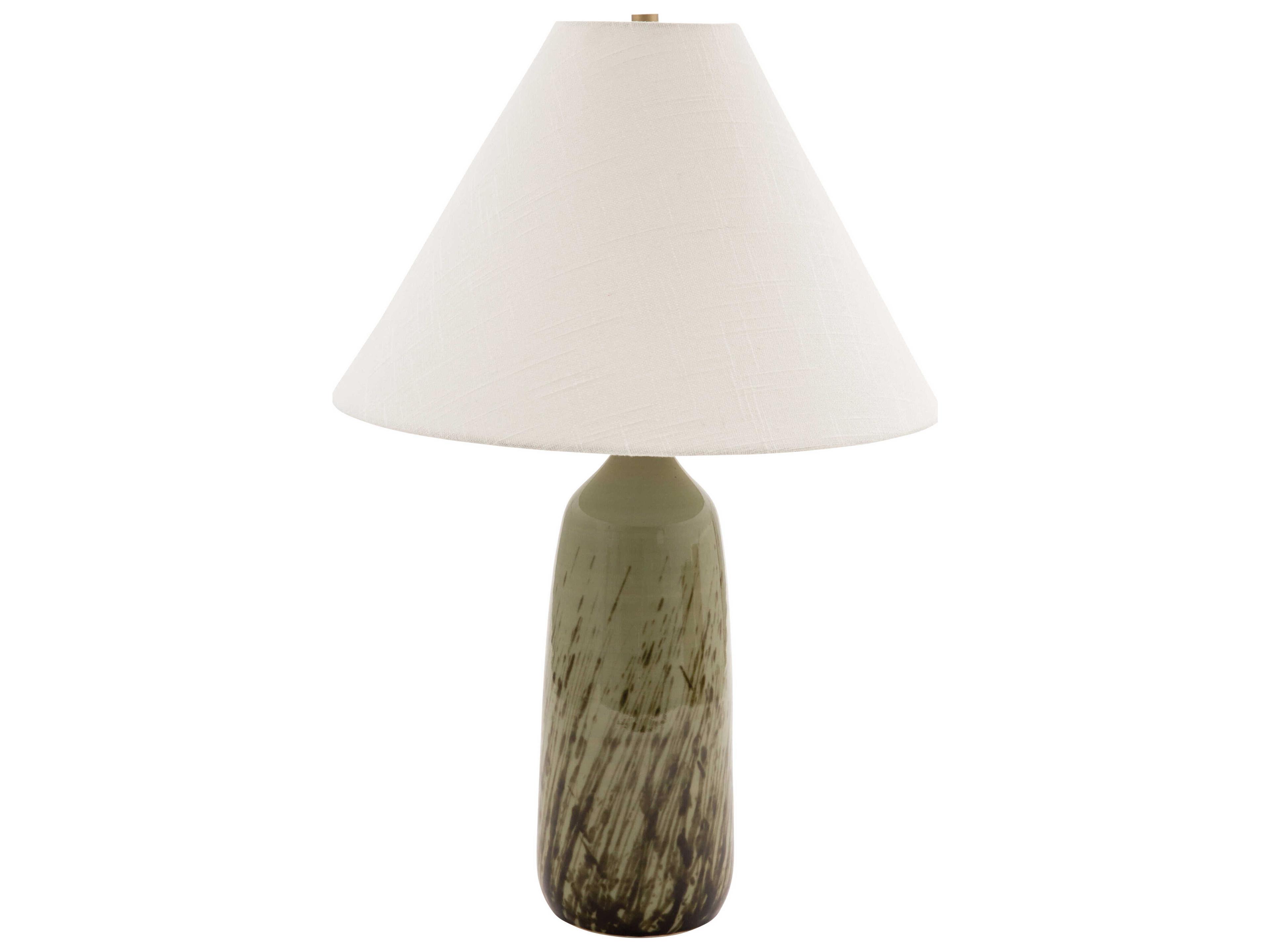House of Troy Scatchard Cream Linen Hardback Black Table Lamp