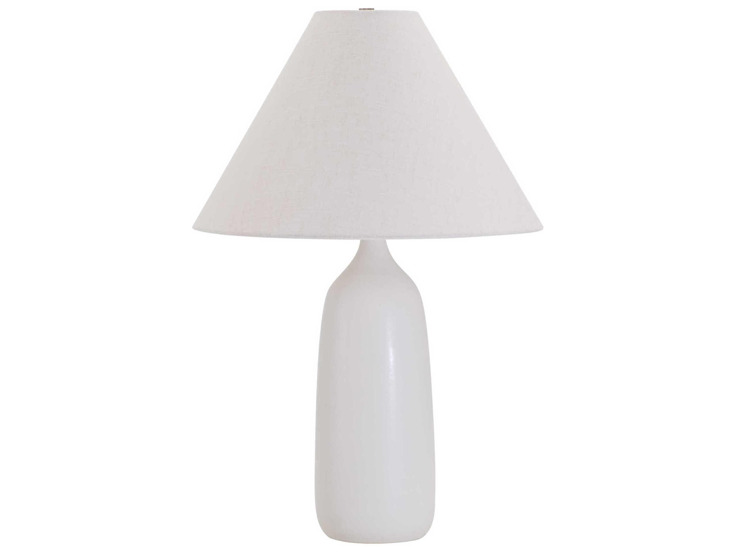 House of Troy Scatchard Cream Linen Hardback Black Table Lamp