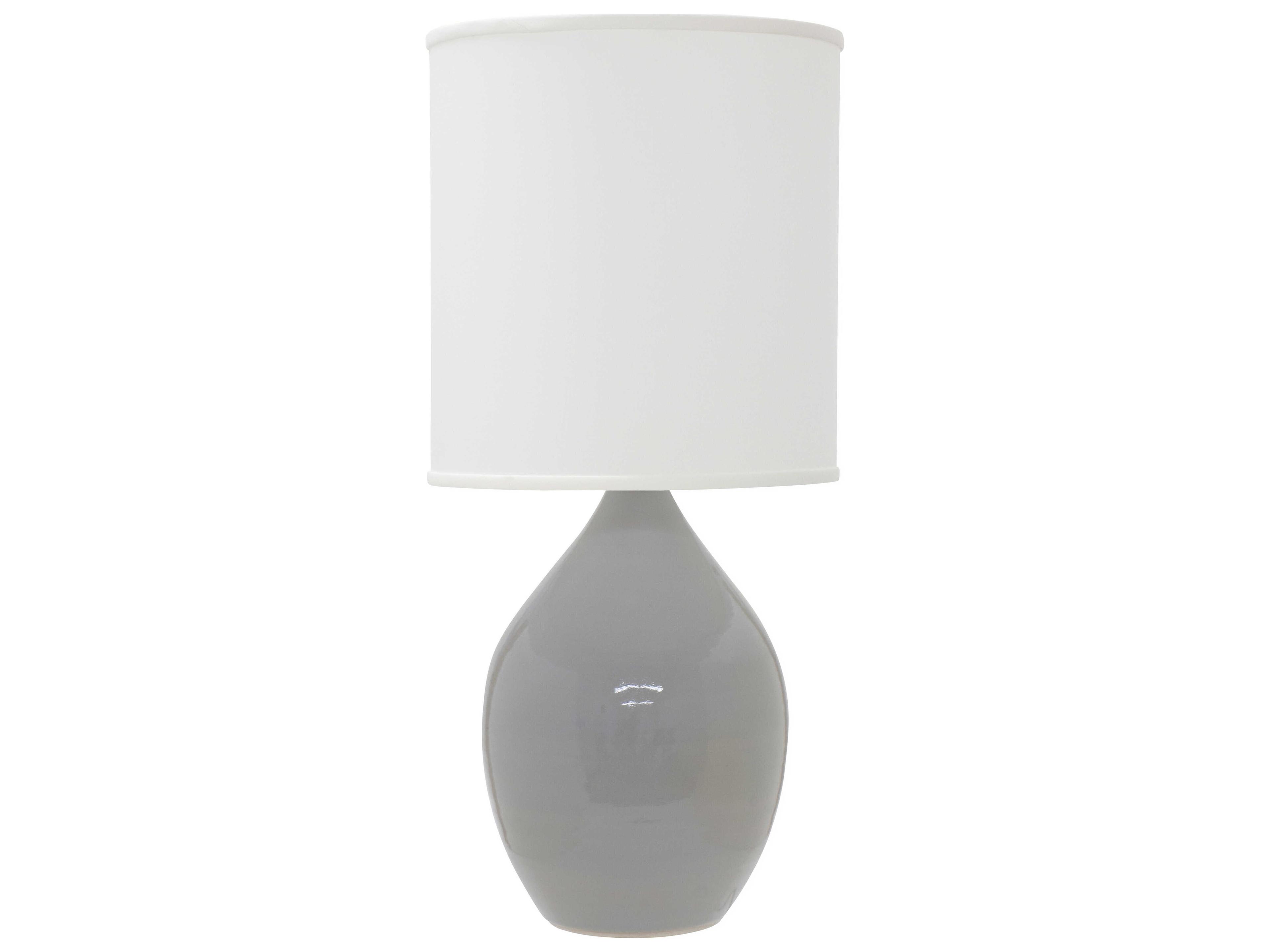 House of Troy Scatchard Stoneware Gray Table Lamp