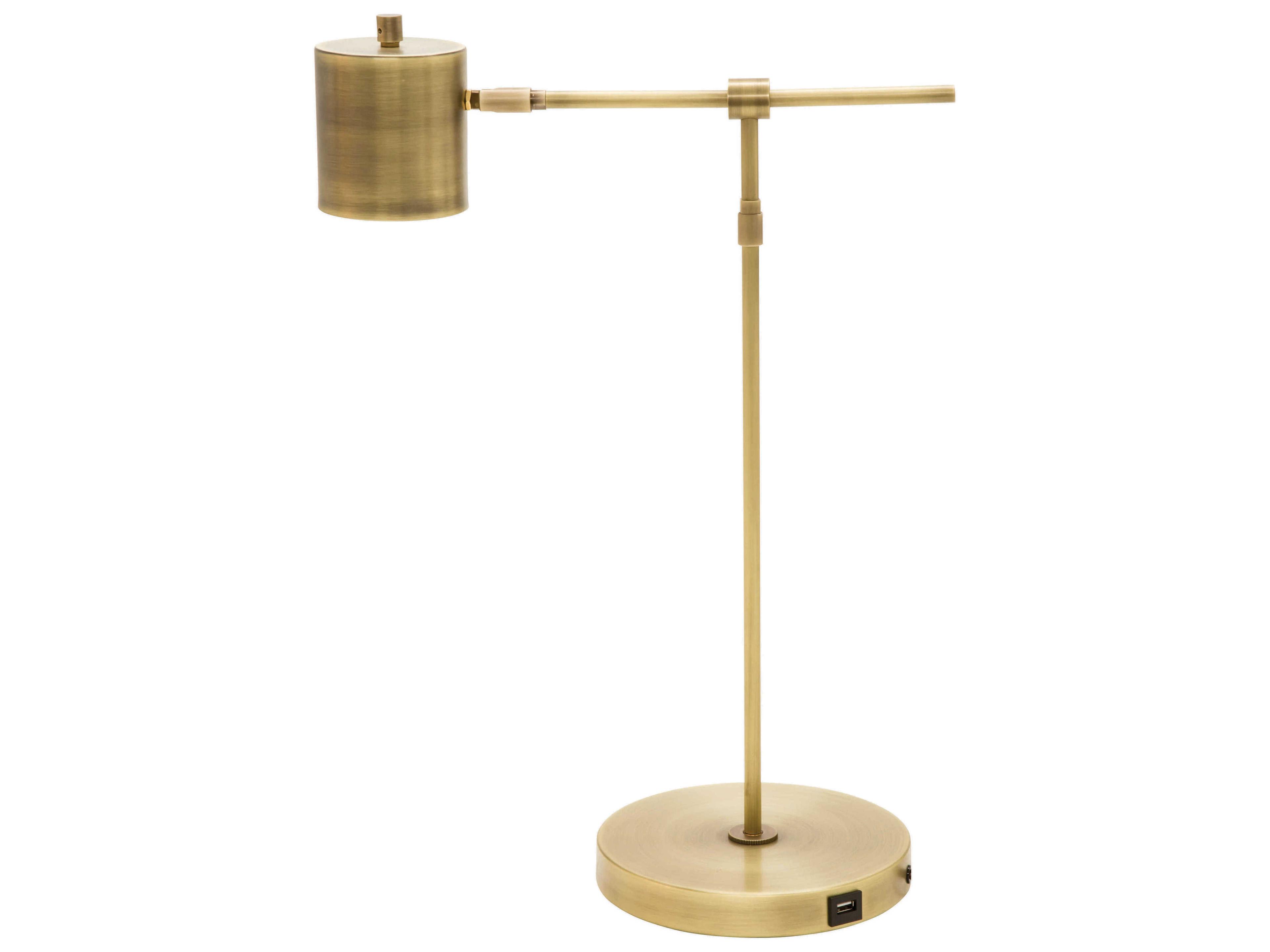 House of Troy Morris Antique Brass LED Desk Lamp
