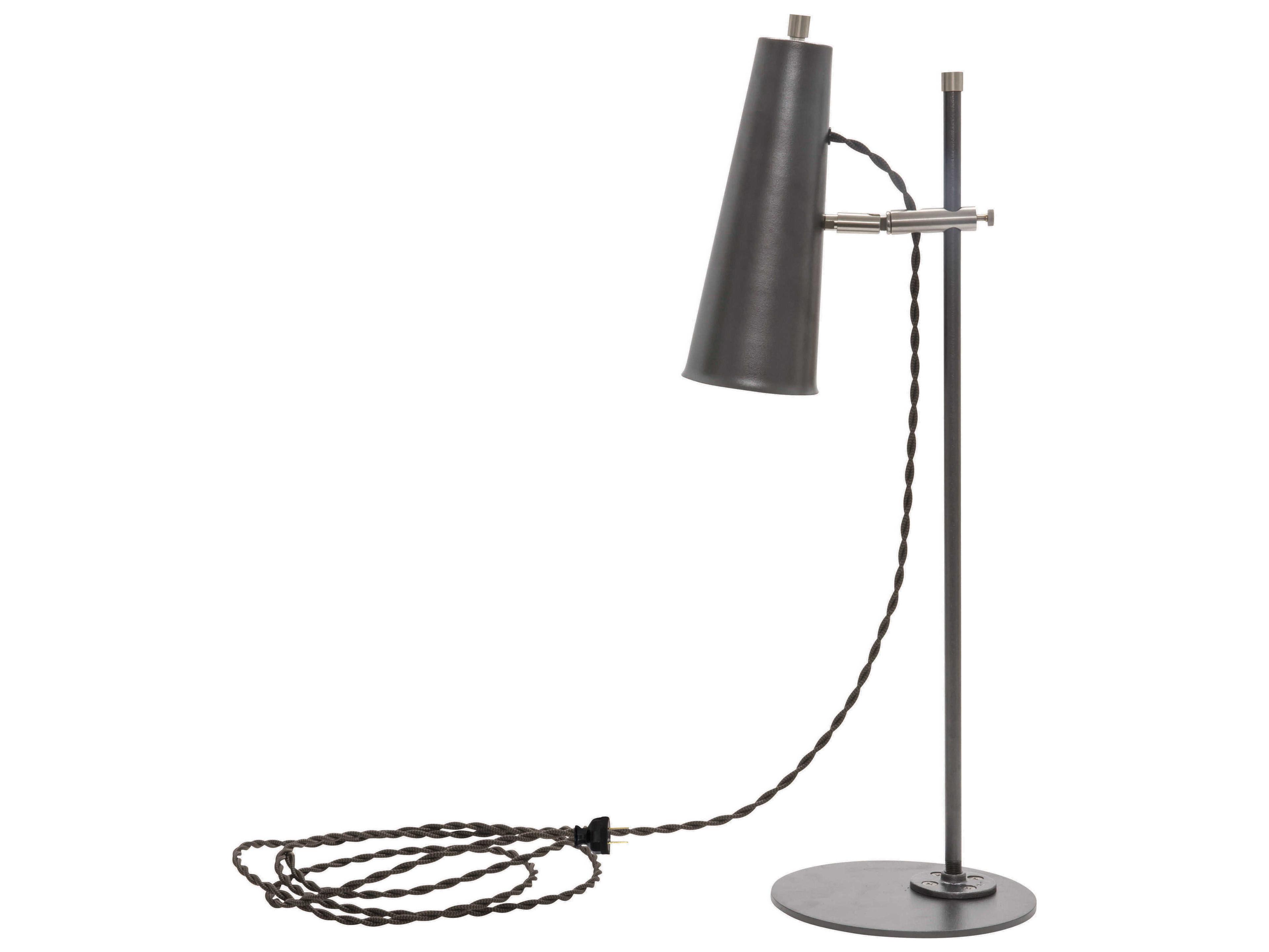 House of Troy Norton Granite With Satin Nickel Accents Gray LED Desk Lamp