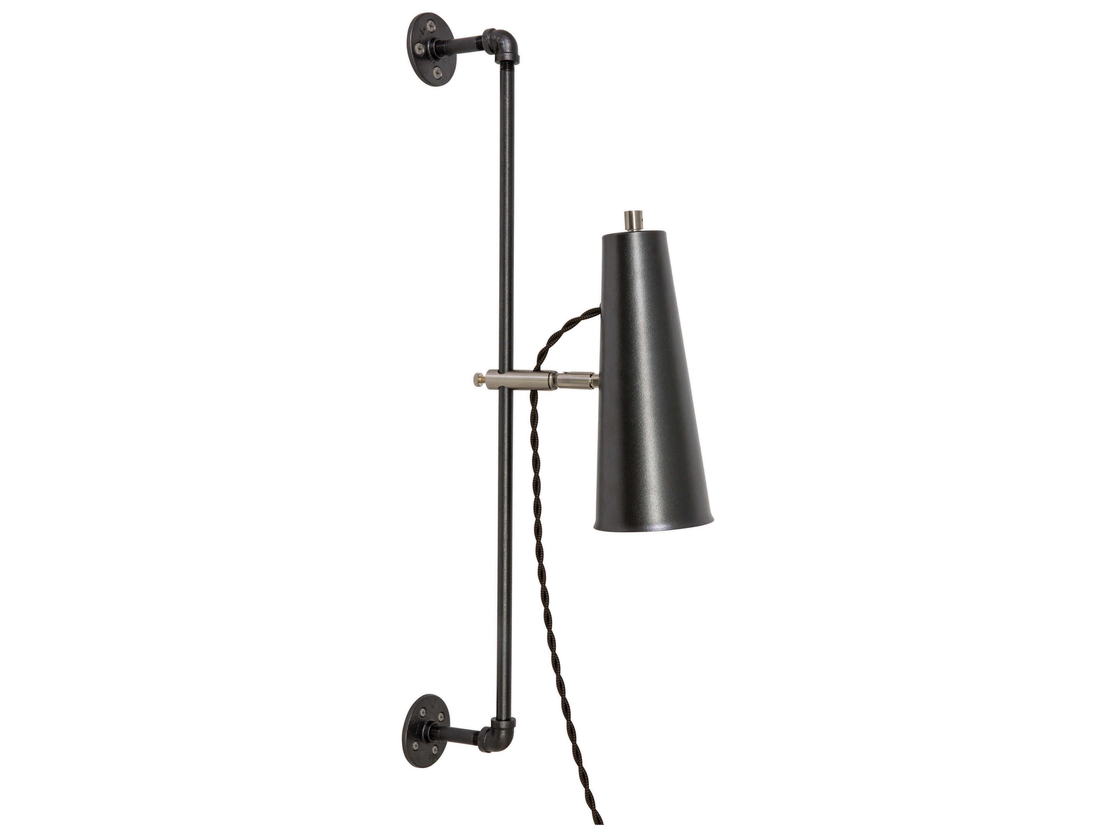 House of Troy Norton 1-Light Granite Satin Nickel Accents Gray LED Wall Sconce