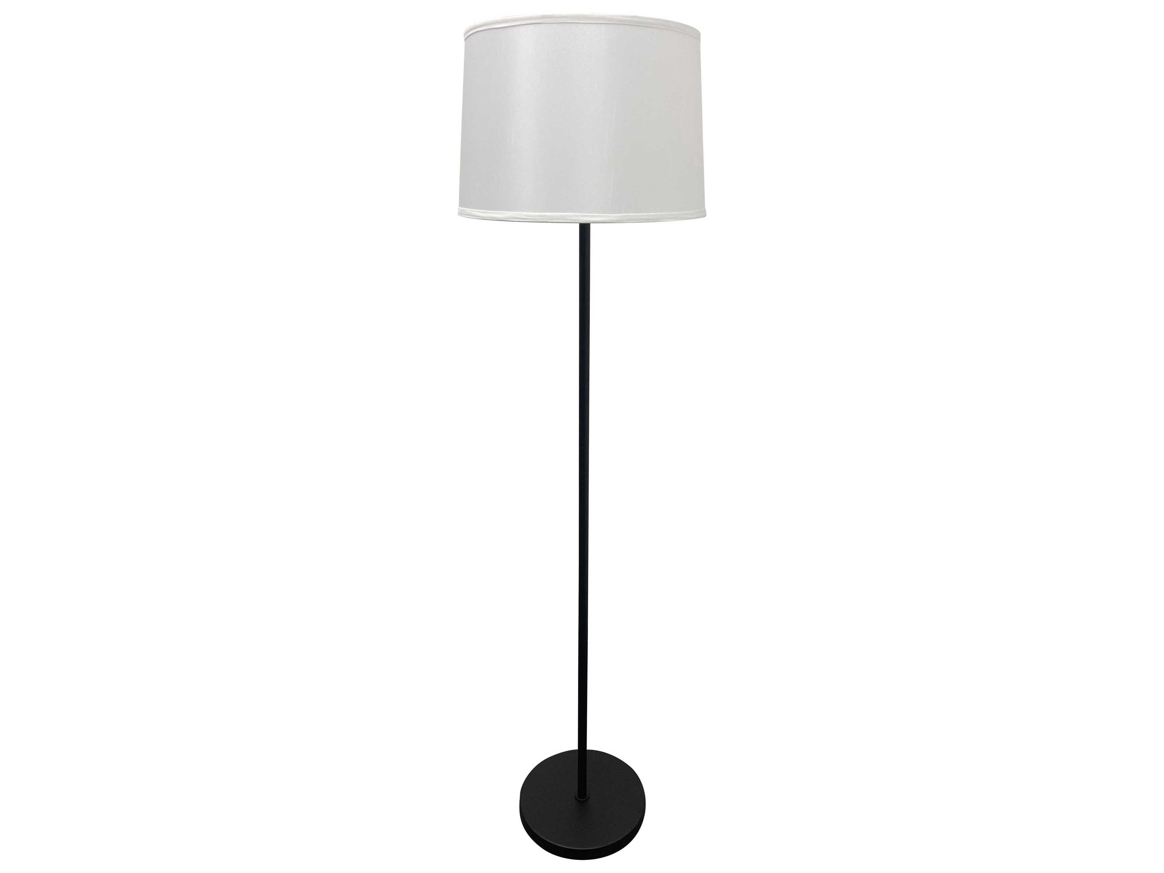 House of Troy Sawyer Black Satin Nickel Floor Lamp
