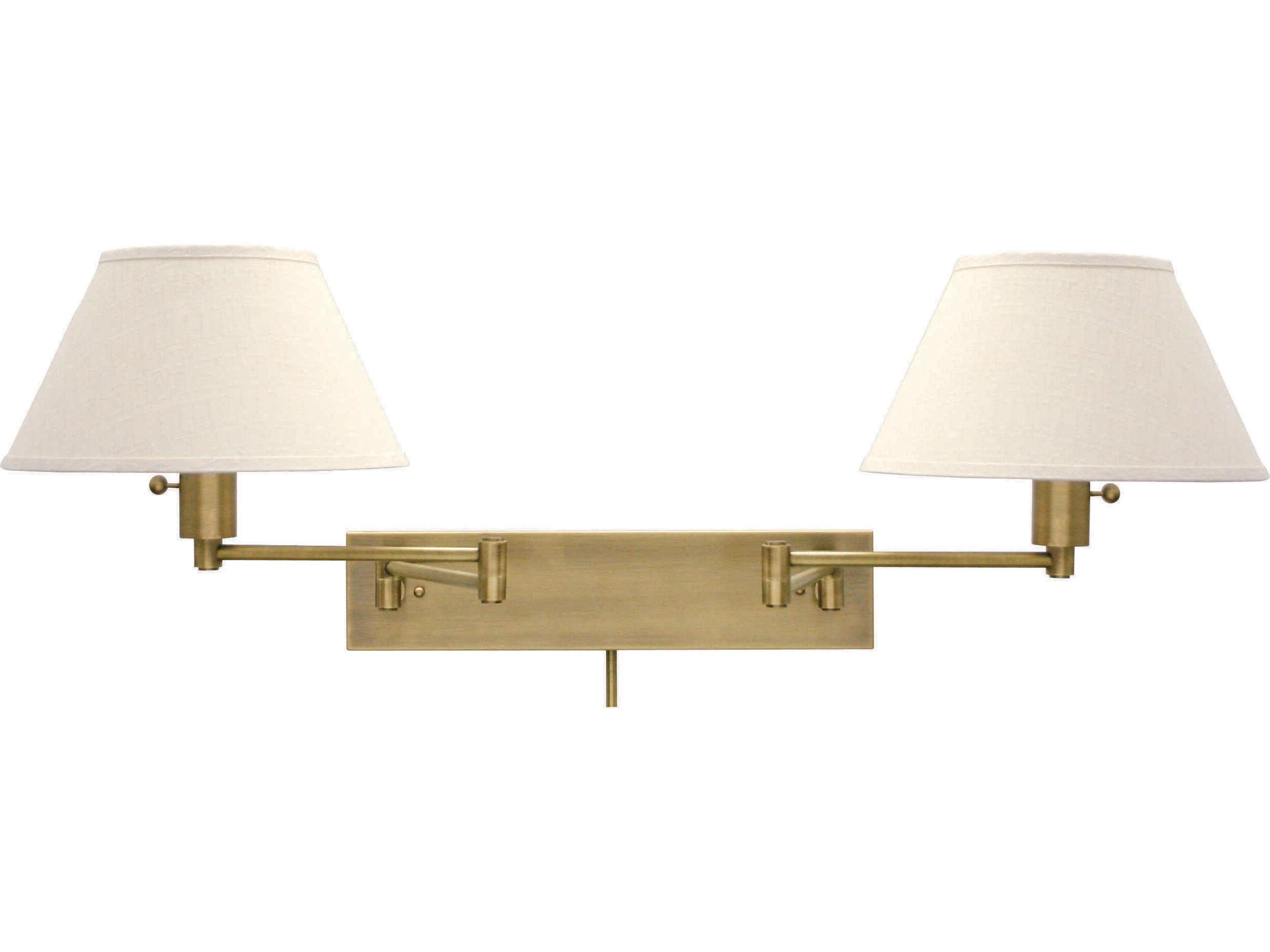 House of Troy Home And Office 2-Light Nickel Swing Wall Sconce