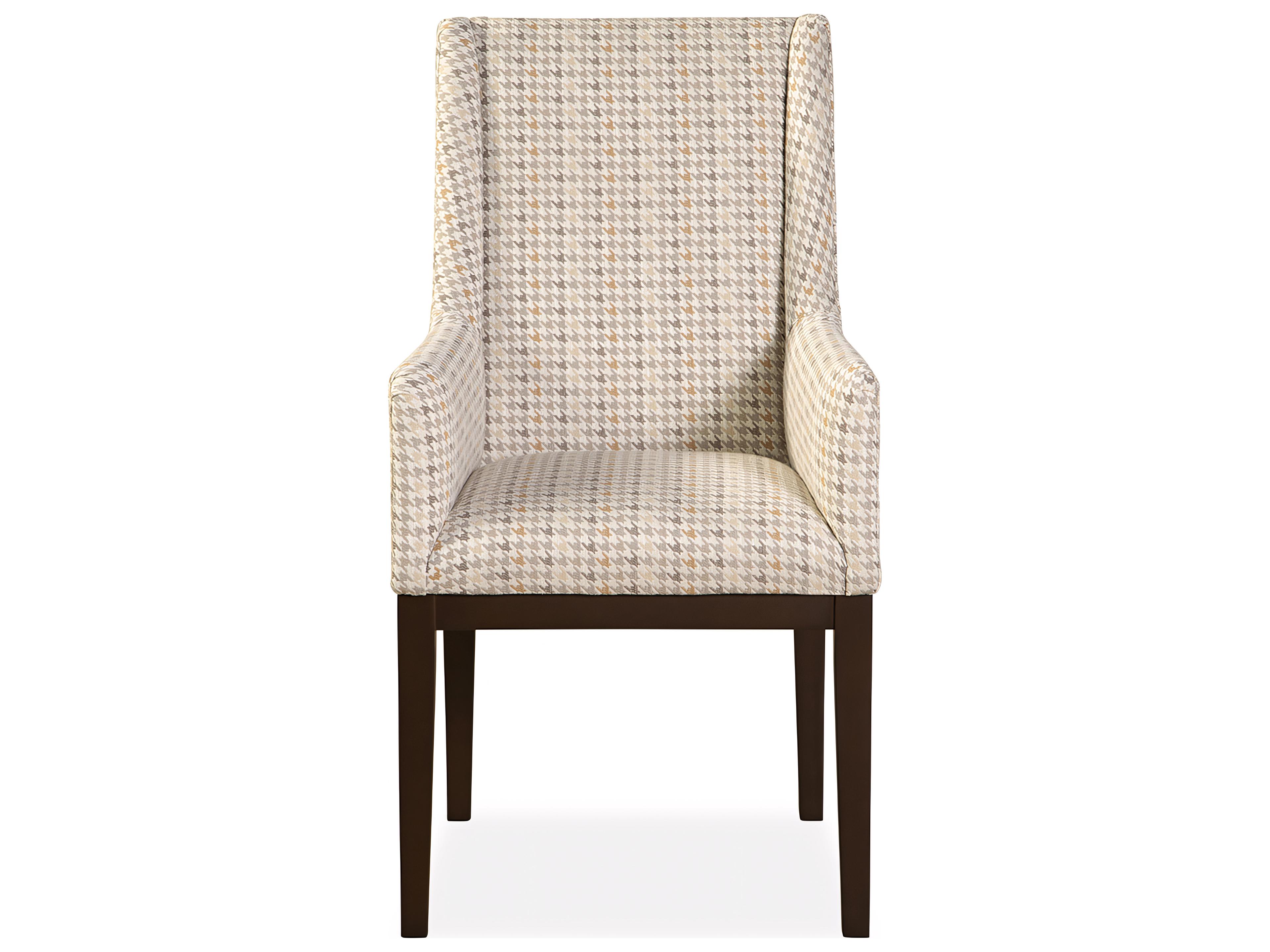 Huntington House 2433 Molly Solid Wood Brown Upholstered Arm Dining Chair