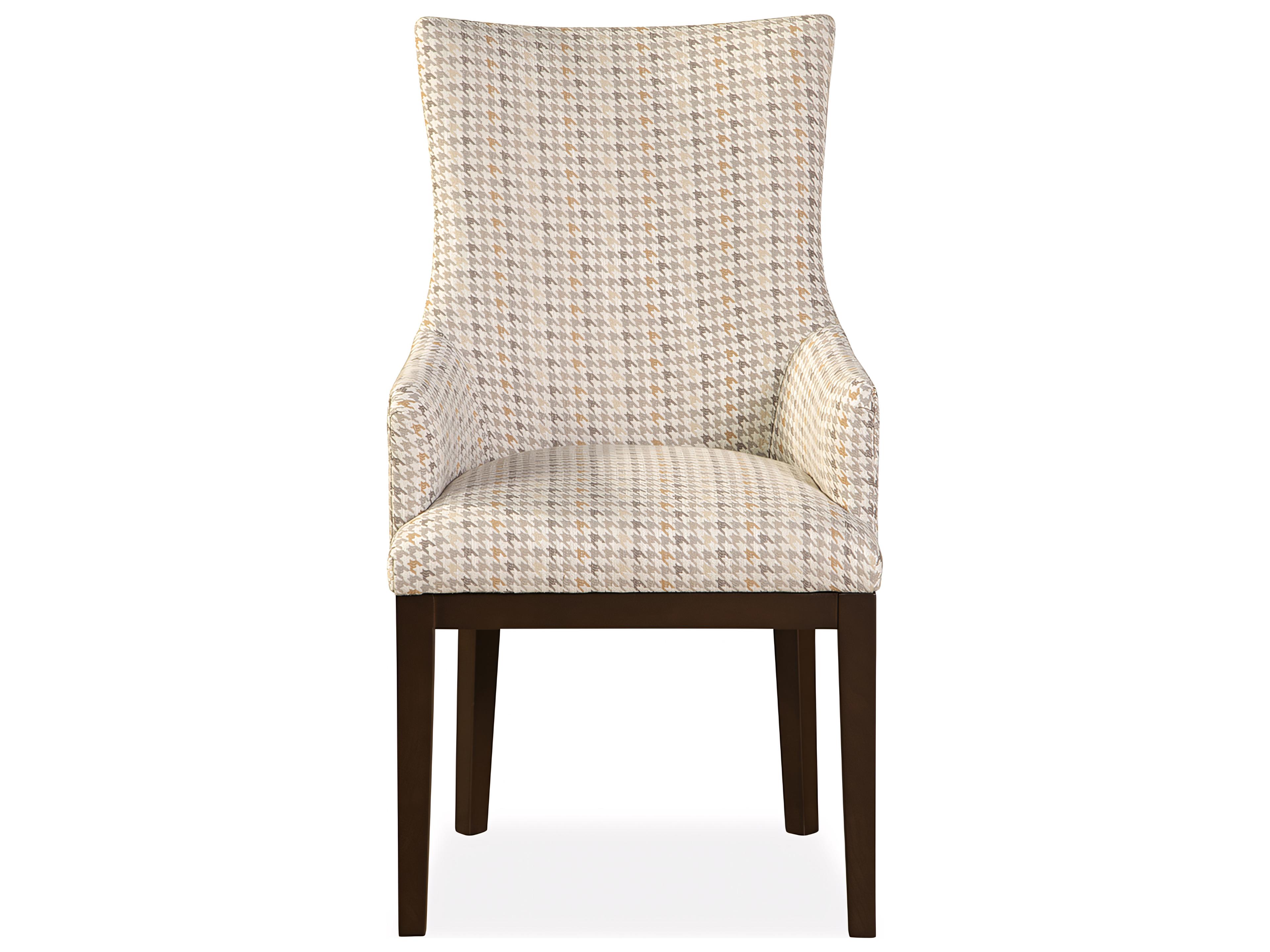 Huntington House 2437 Morris Solid Wood Brown Upholstered Arm Dining Chair
