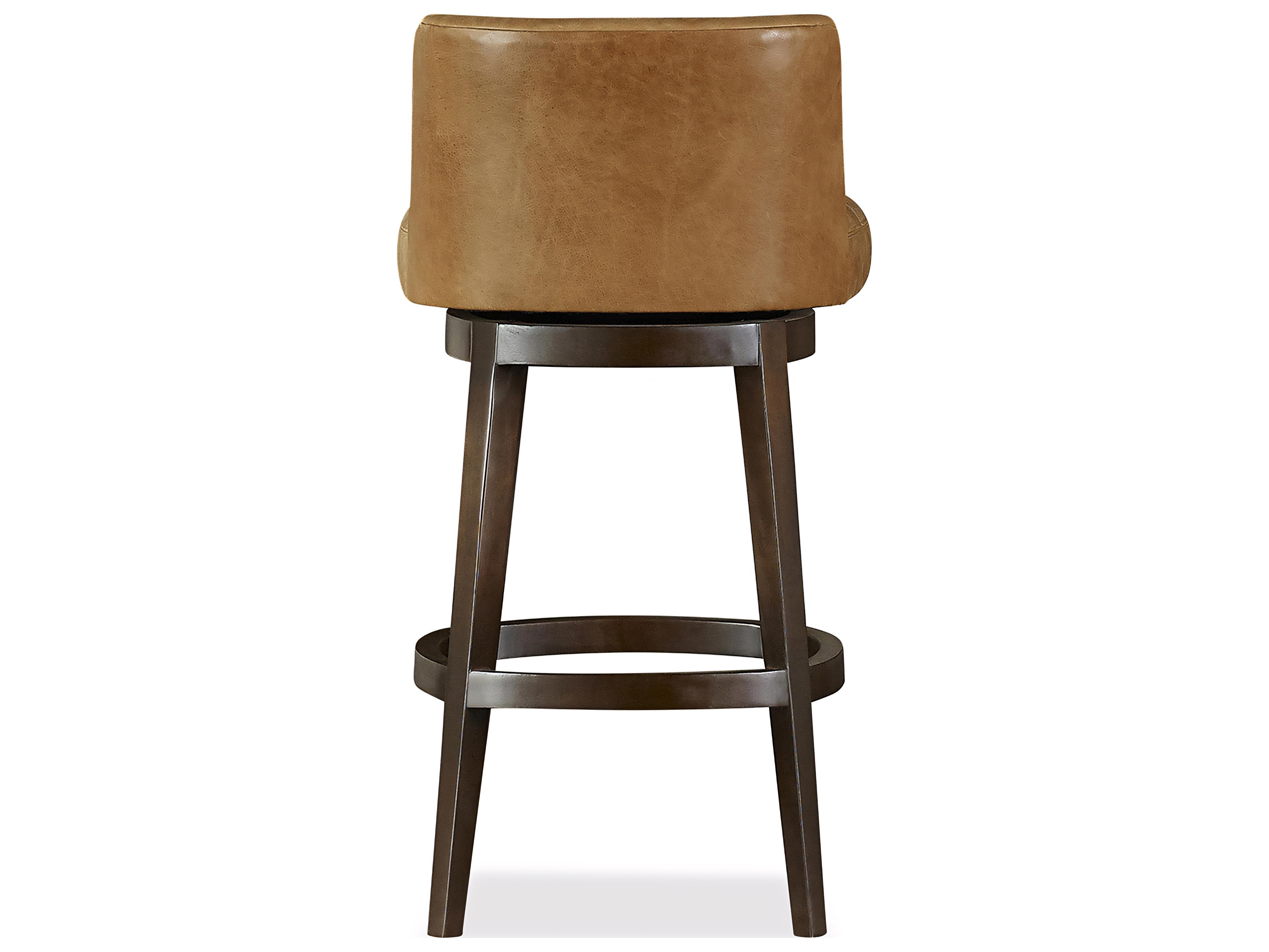 Huntington House 2441 Nash Upholstered Swivel Solid Wood Bar Stool