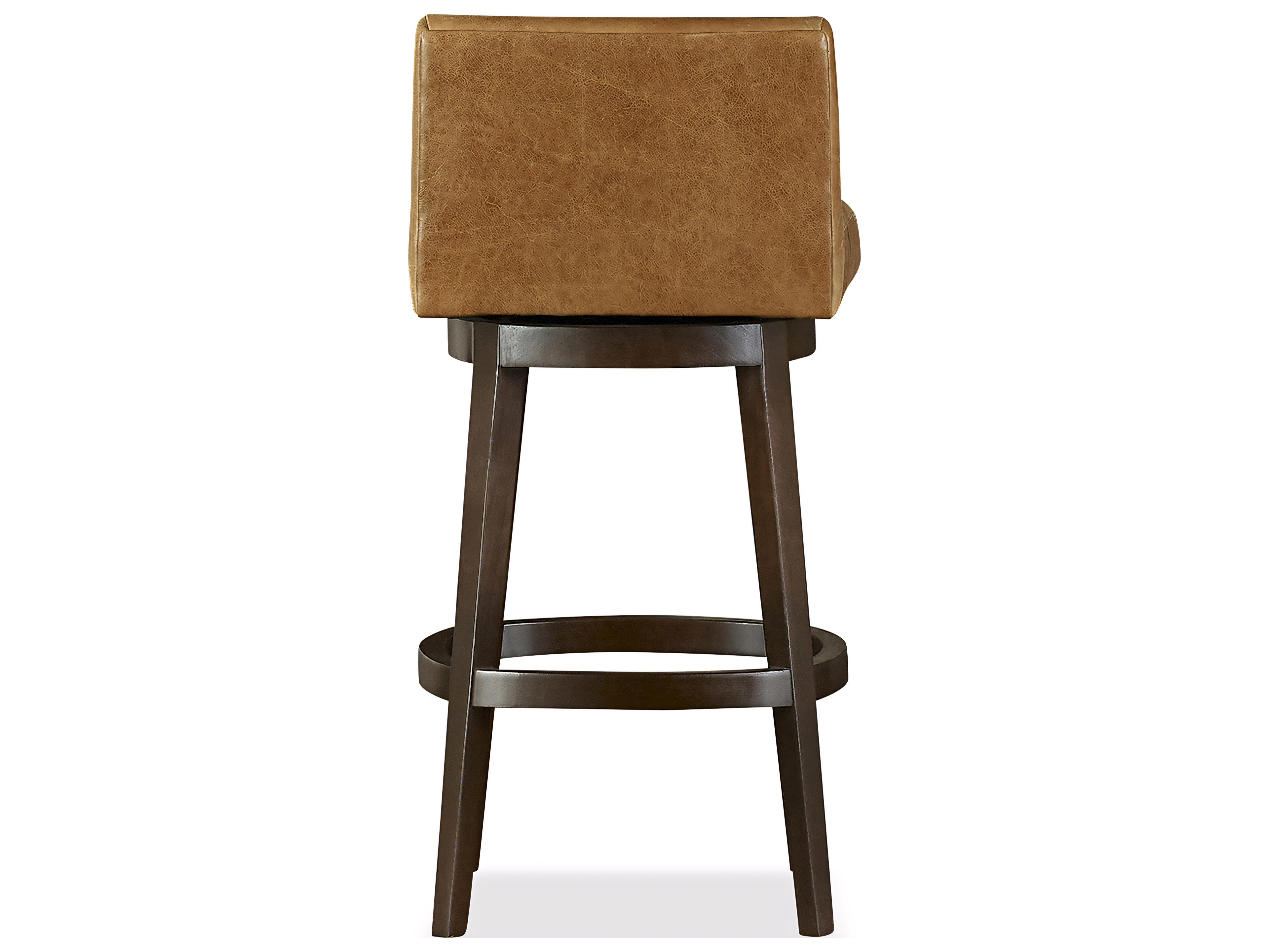 Huntington House 2443 Nathaniel Upholstered Swivel Solid Wood Bar Stool