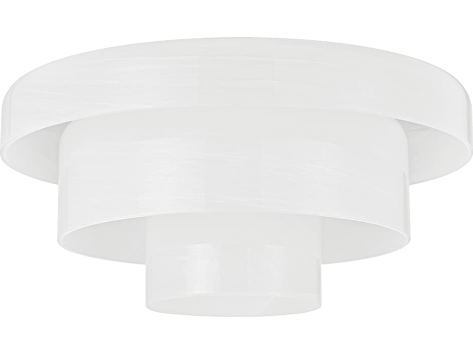 Hudson Valley Port Richmond 1-Light Aged Brass White Tiered Flush Mount