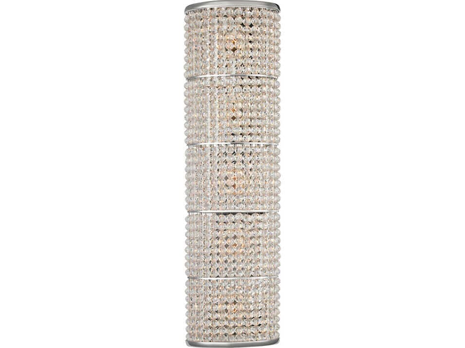 Hudson Valley Sherrill 5-Light Polished Nickel Crystal Wall Sconce