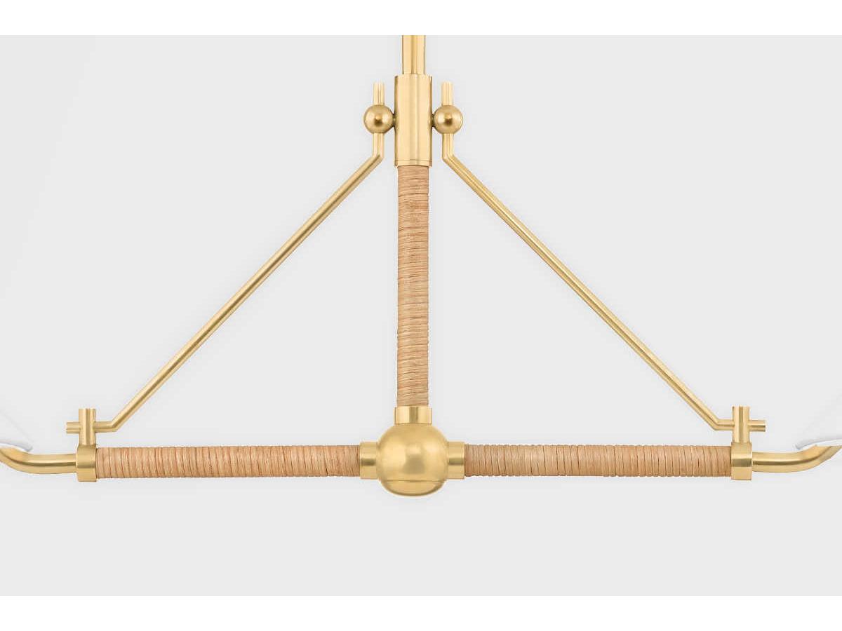 Hudson Valley Williamsburg 4-Light Aged Brass Linear Island Pendant