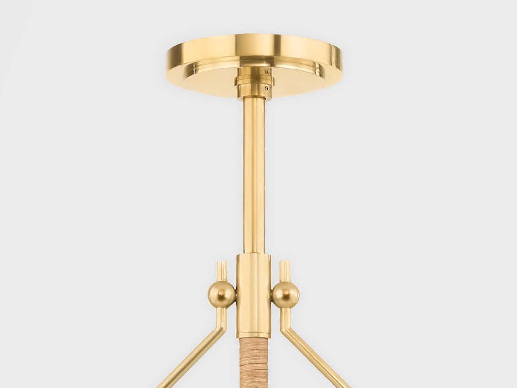 Hudson Valley Williamsburg 4-Light Aged Brass Linear Island Pendant