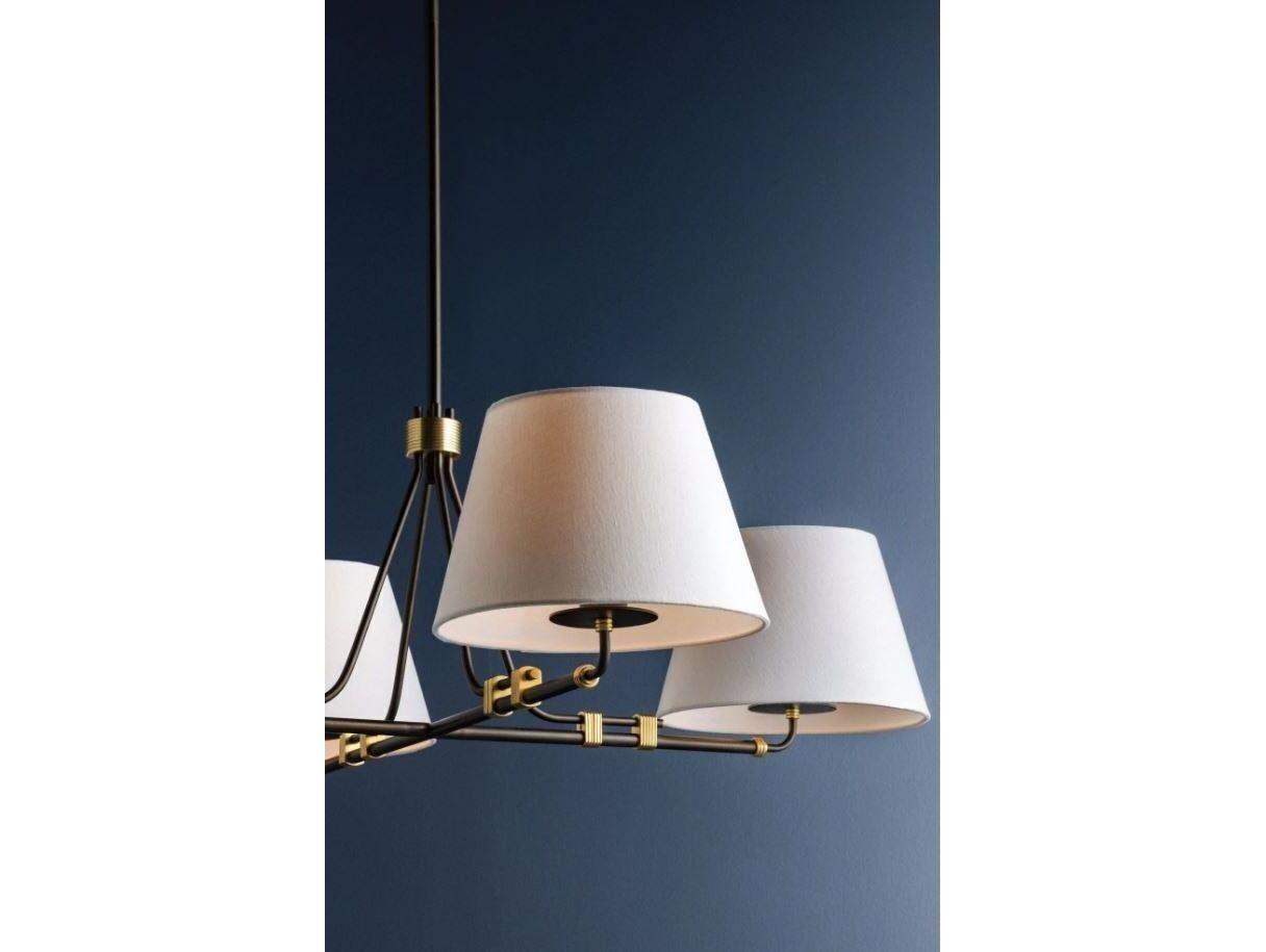 Hudson Valley Crown Heights 4-Light Aged Brass Distressed Bronze Drum Chandelier