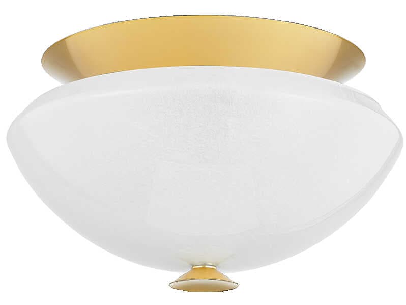 Hudson Valley Pawtucket 2-Light Aged Brass Soft White Bowl Flush Mount